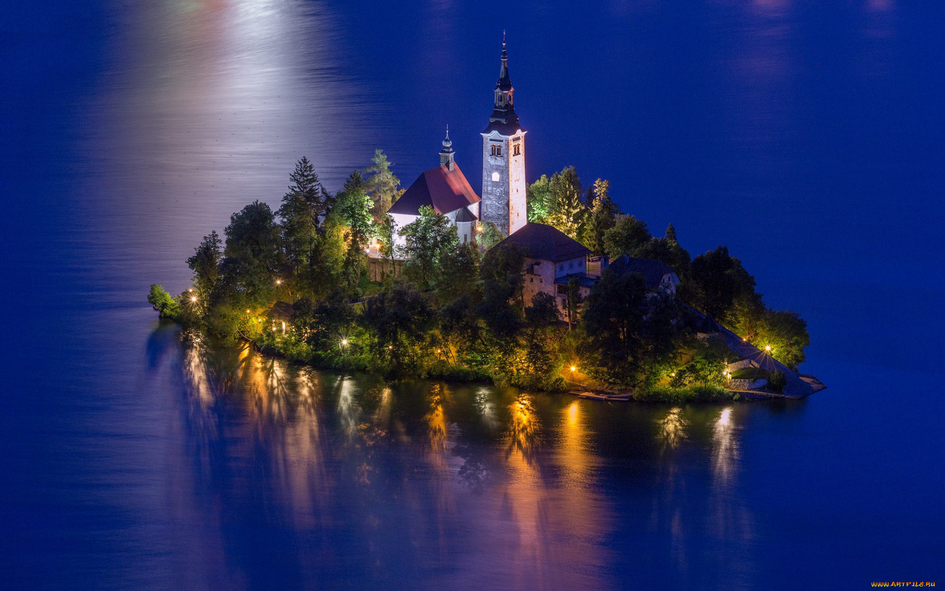 города, блед, , словения, остров