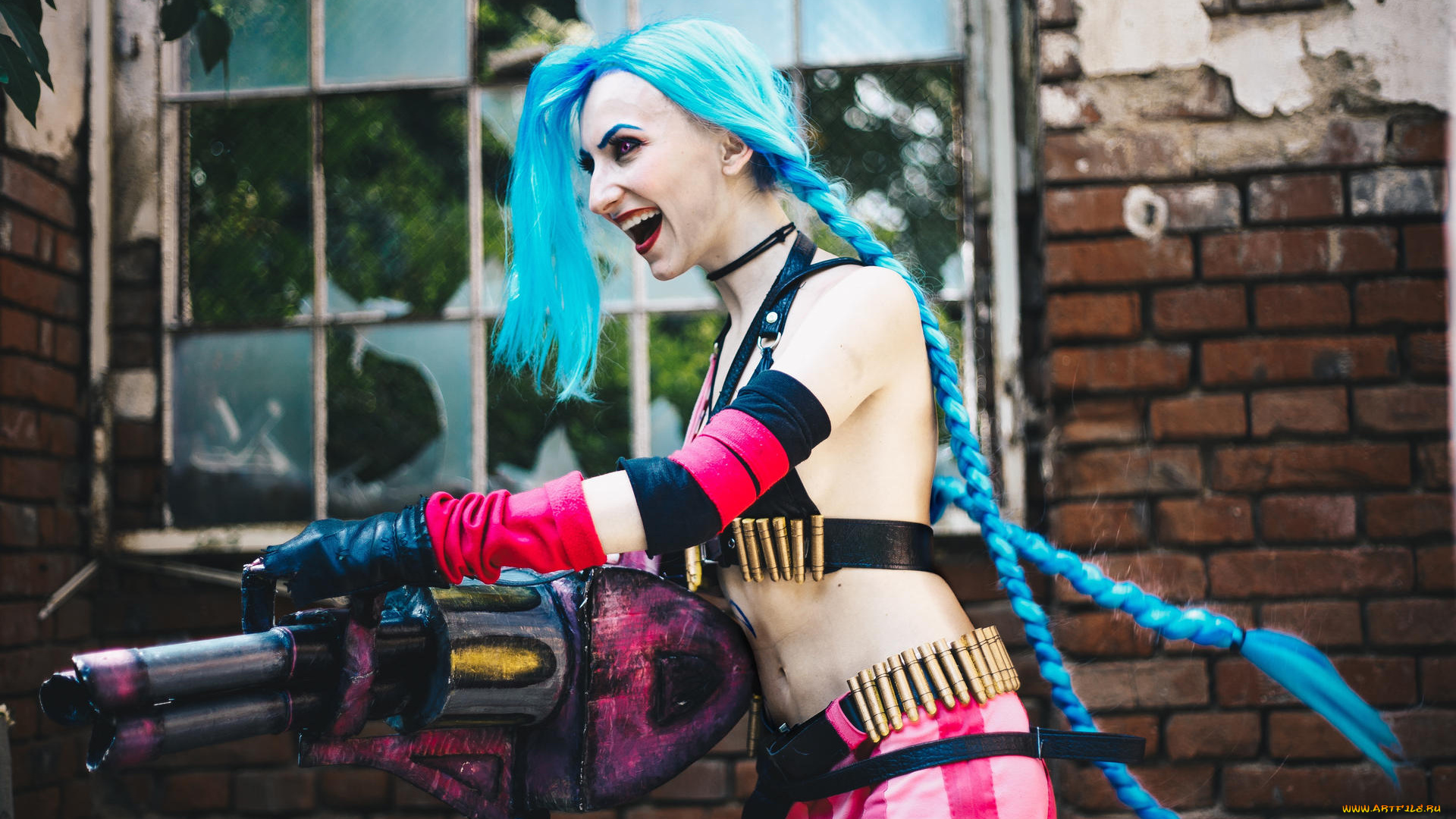 девушки, -, креатив, , косплей, девушка, фон, униформа, оружие, martush