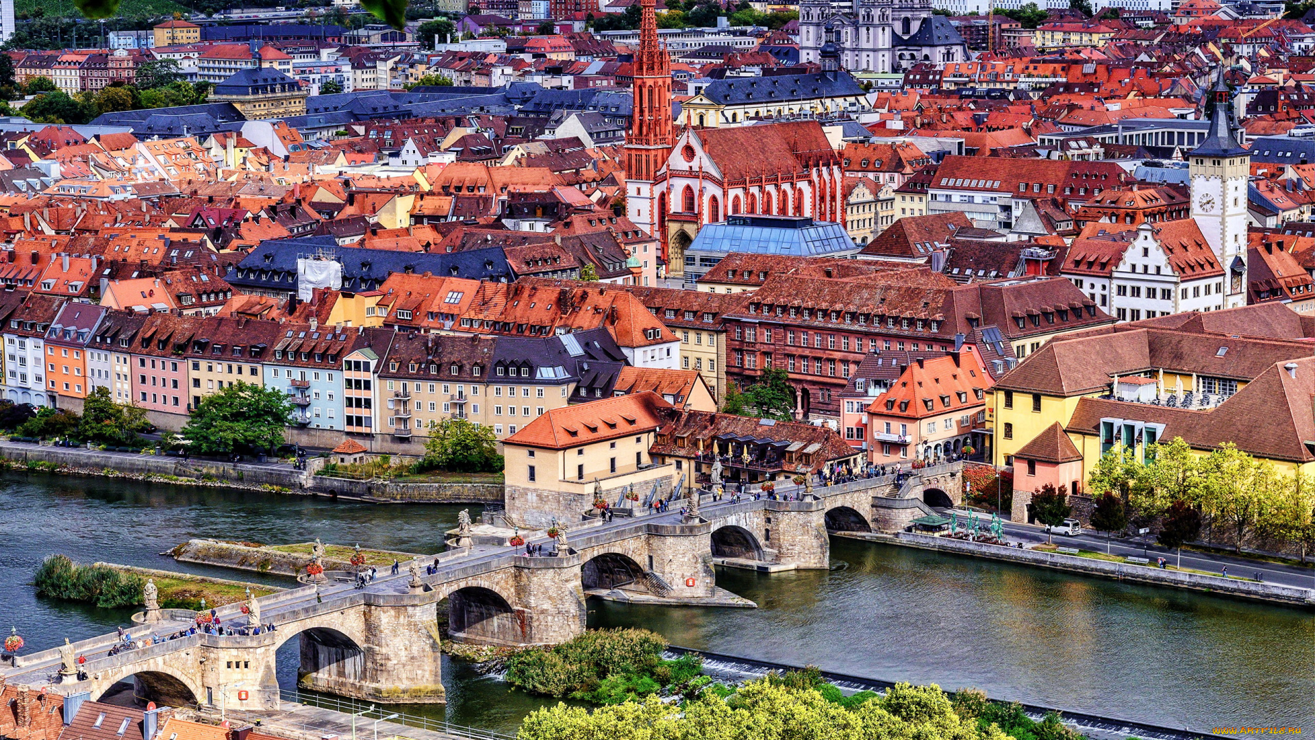 wurzburg, germany, города, -, панорамы