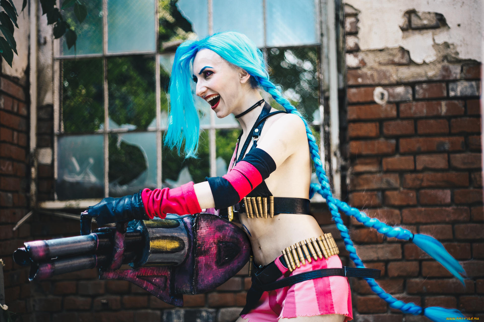 девушки, -, креатив, , косплей, девушка, фон, униформа, оружие, martush