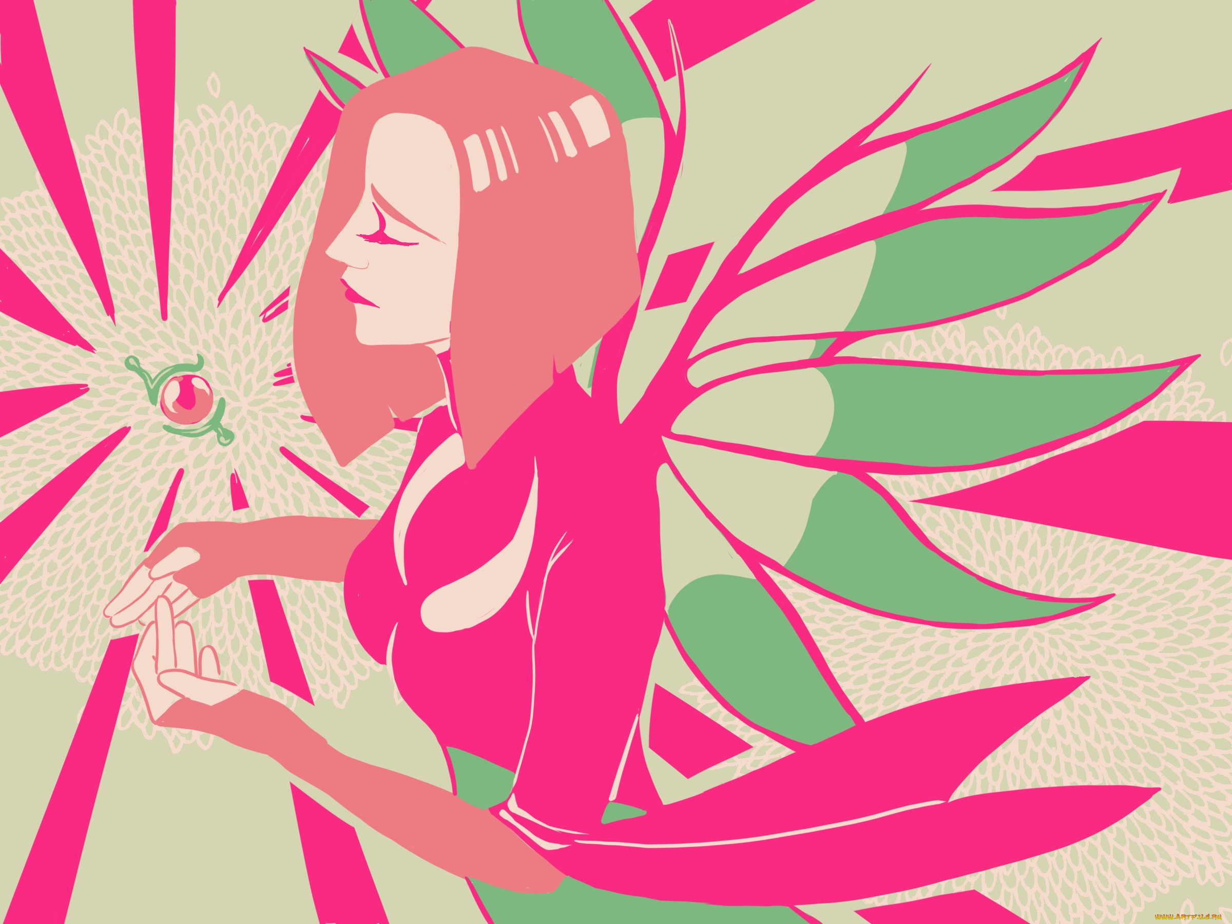 векторная, графика, девушки, , girls, девушка, лучи, крылья