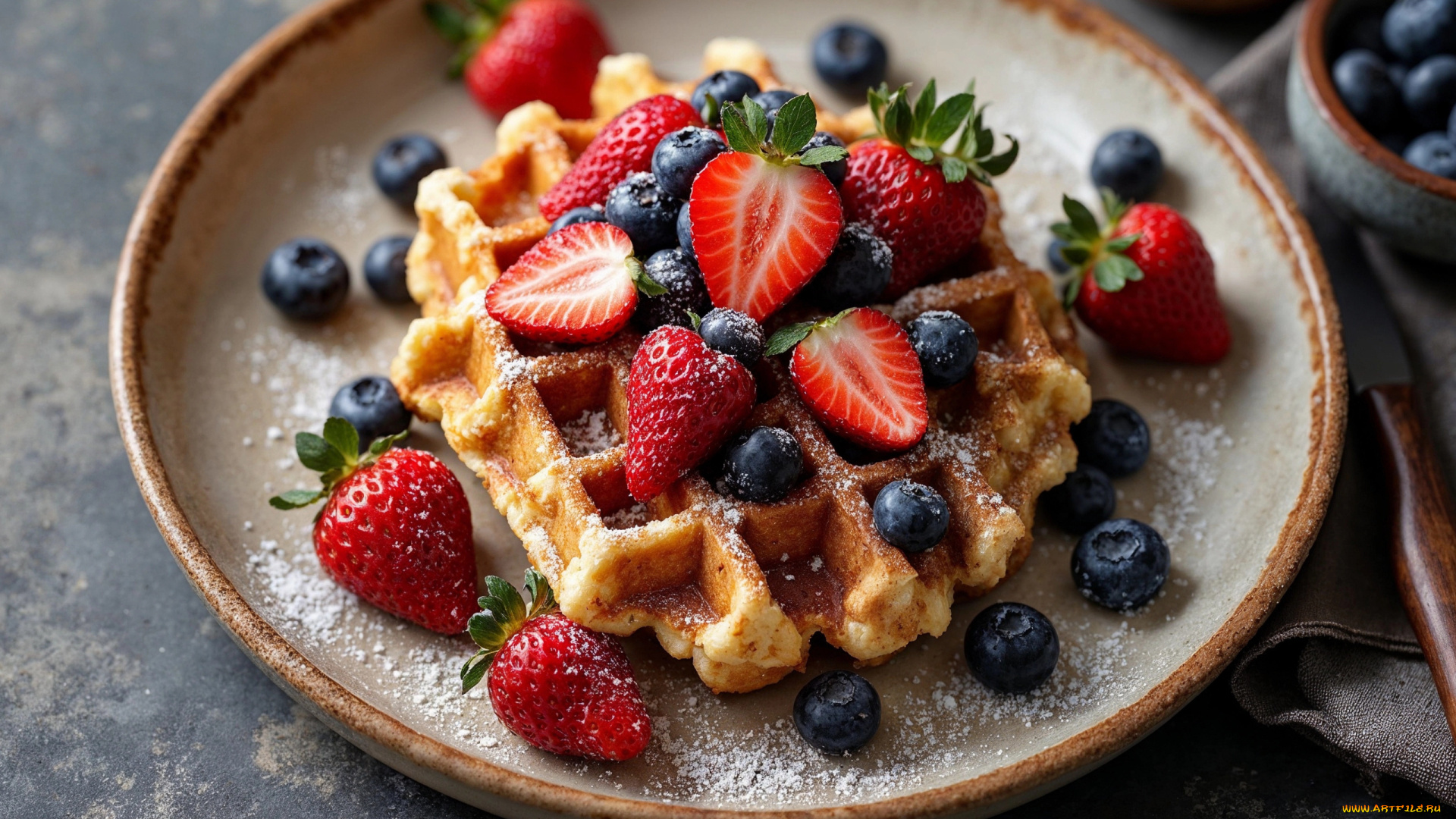 3д, графика, еда-, food, вафли