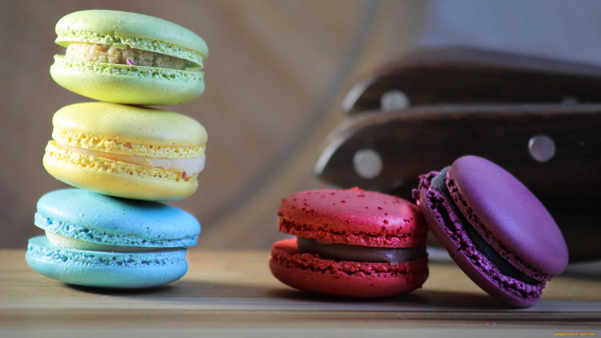 еда, макаруны, лакомство, печенье, ассорти