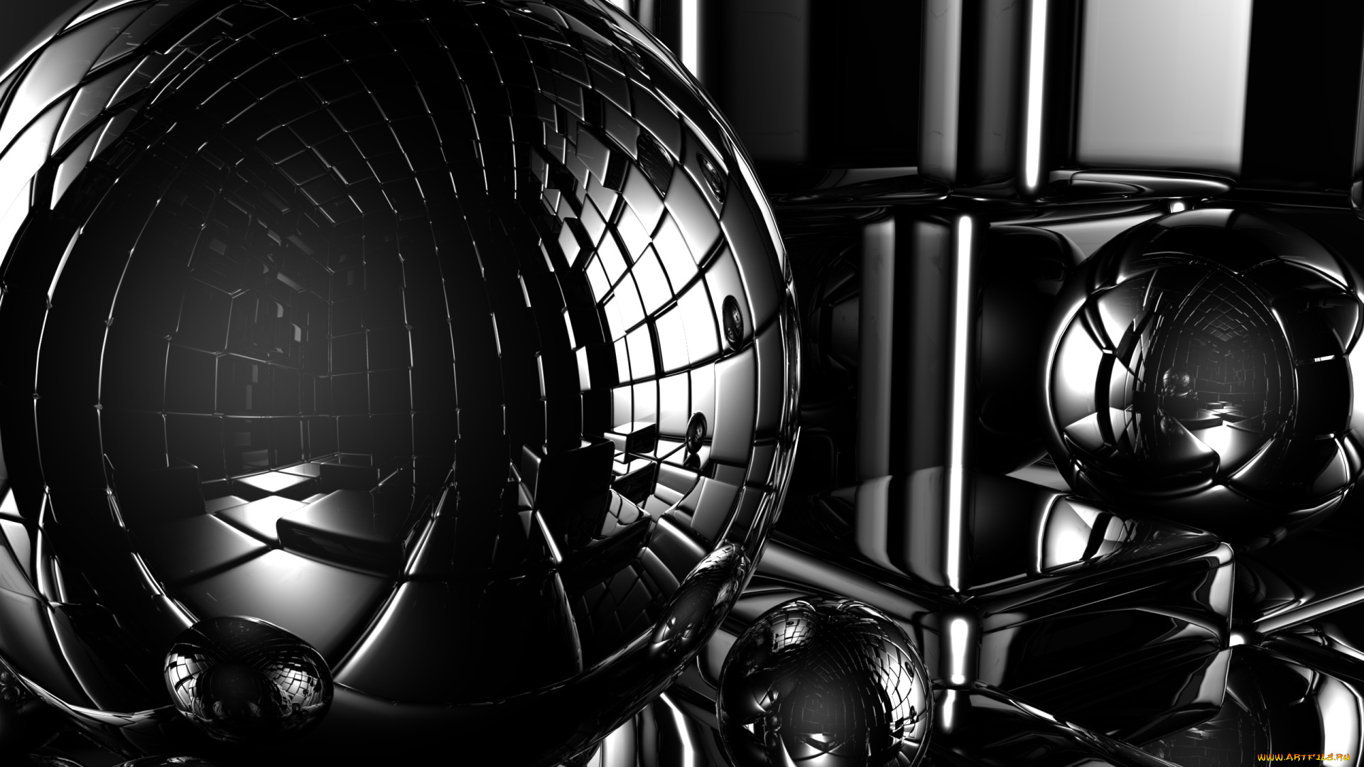 3д, графика, шары