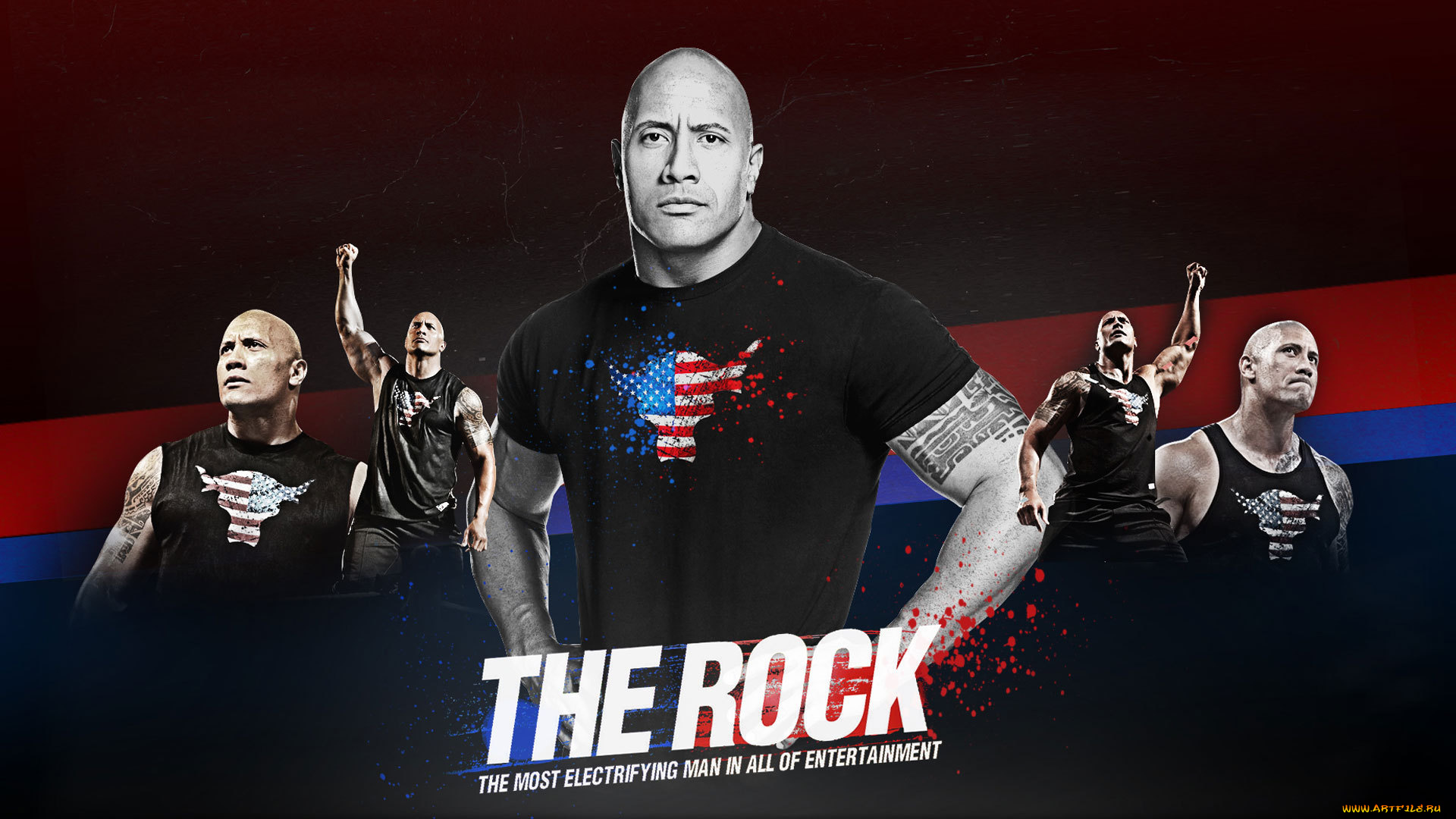 dwayne, johnson, мужчины, the, rock