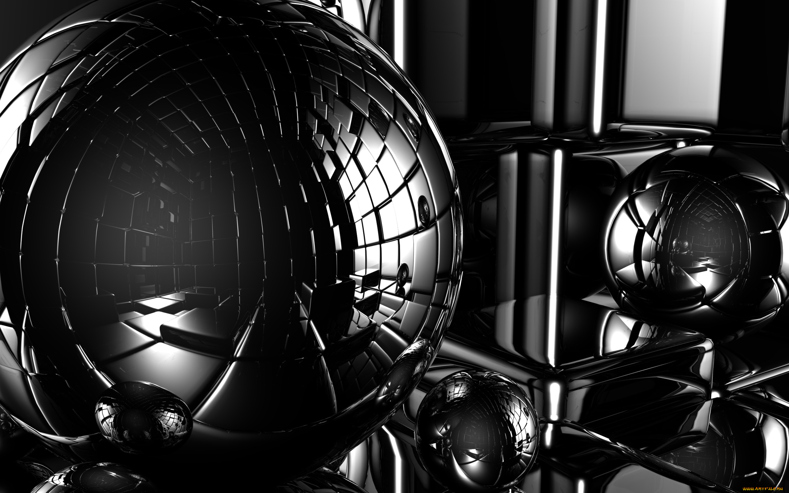 3д, графика, шары