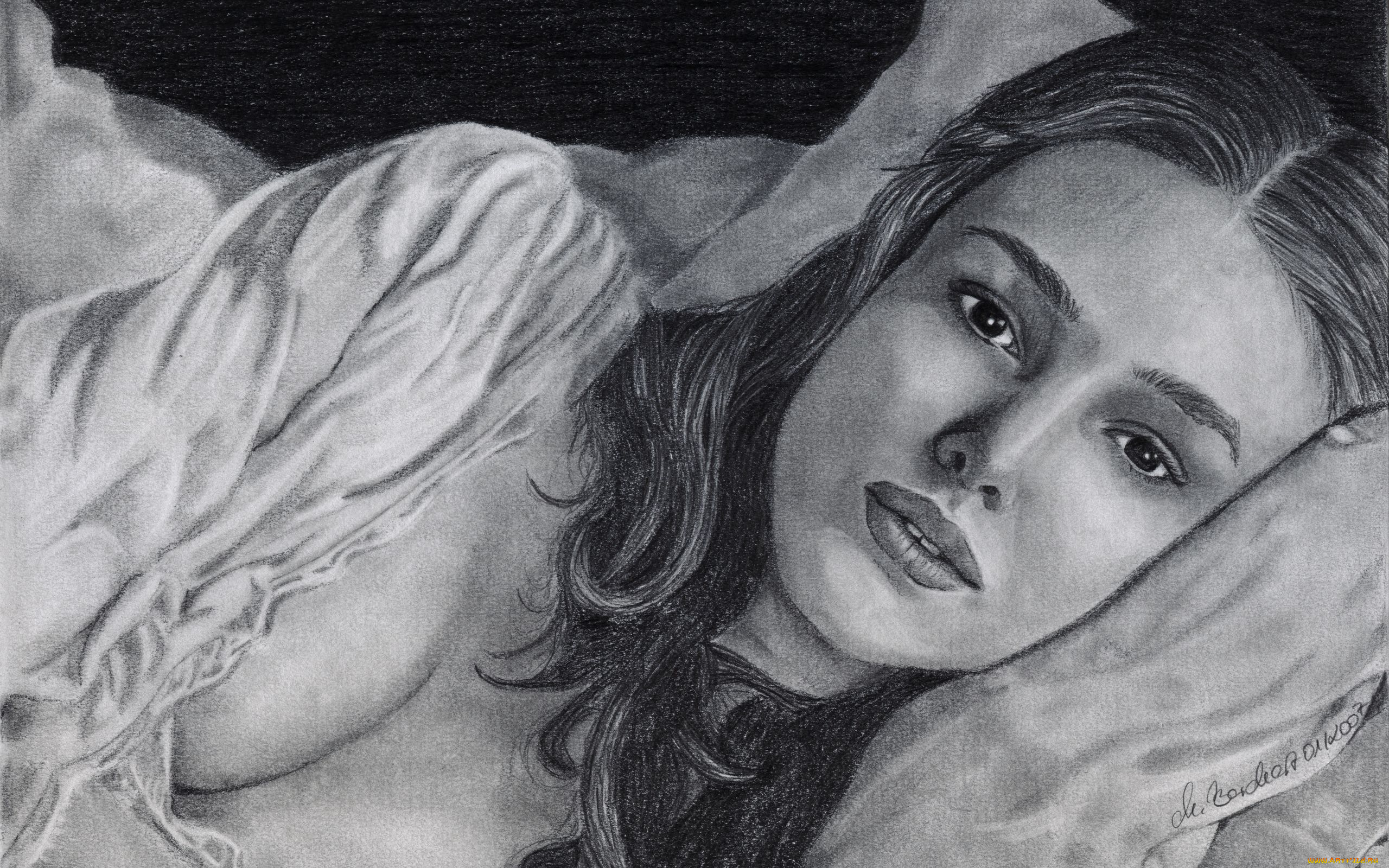 рисованные, люди, knightley, keira