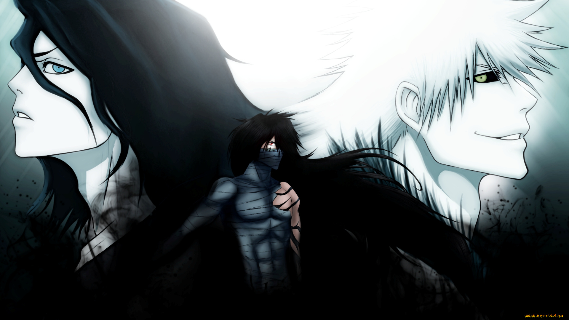 аниме, bleach, kurosaki, ichigo, mugetsu, zangetsu