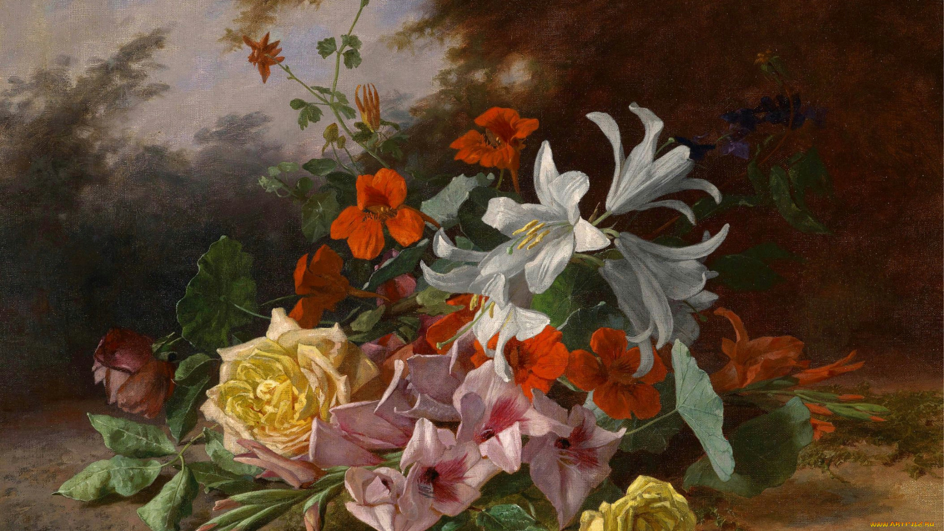 david, emil, joseph, de, noter, рисованные, букет