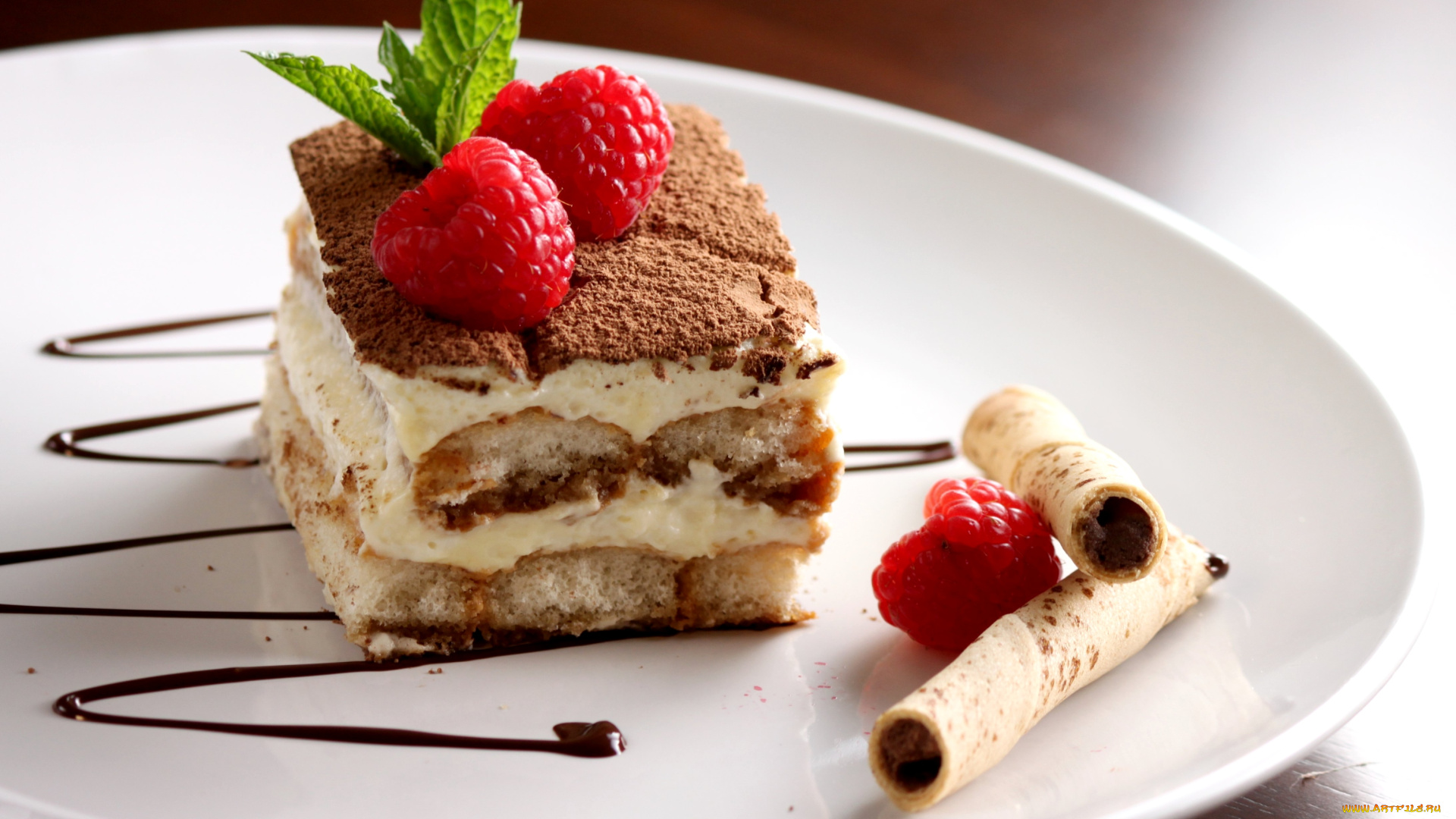 еда, пирожные, кексы, печенье, торт, малина, мята