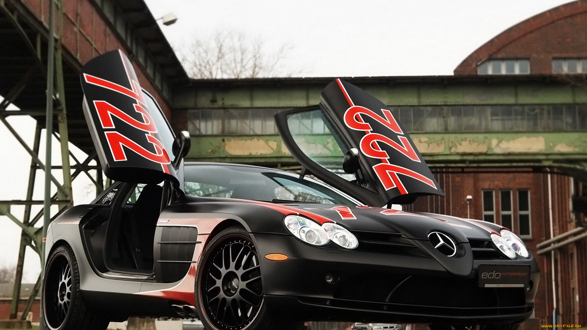 mercedes, benz, slr, автомобили, тюнинг, мерседес, двери, диски