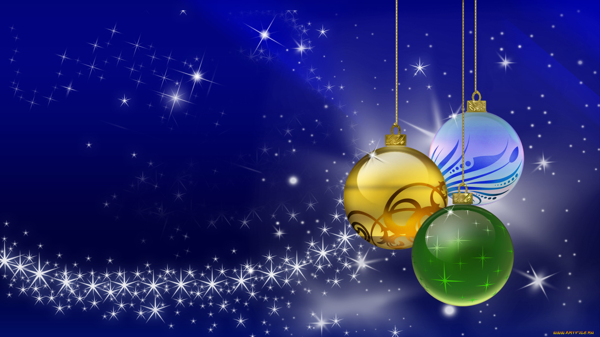 праздничные, векторная, графика, новый, год, шары