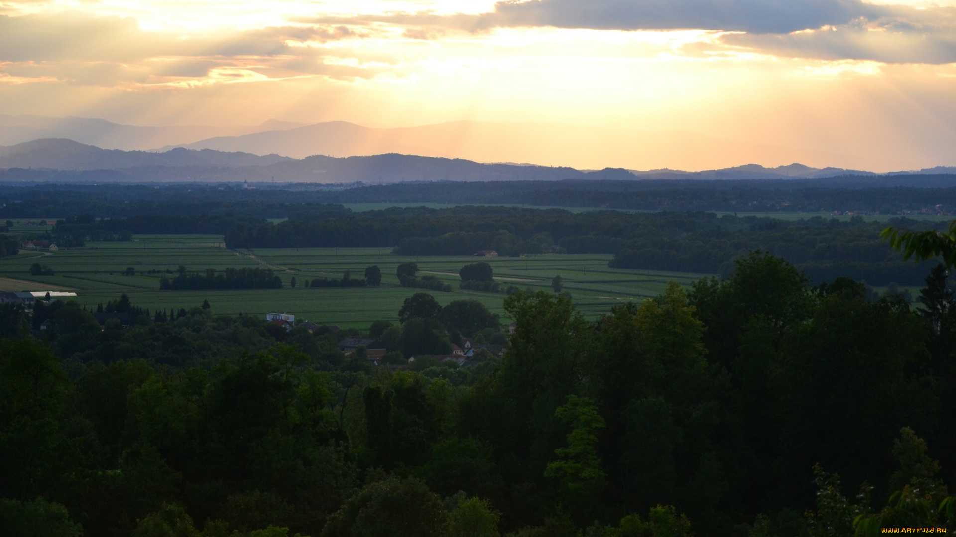 природа, пейзажи, горы, поля, пейзаж