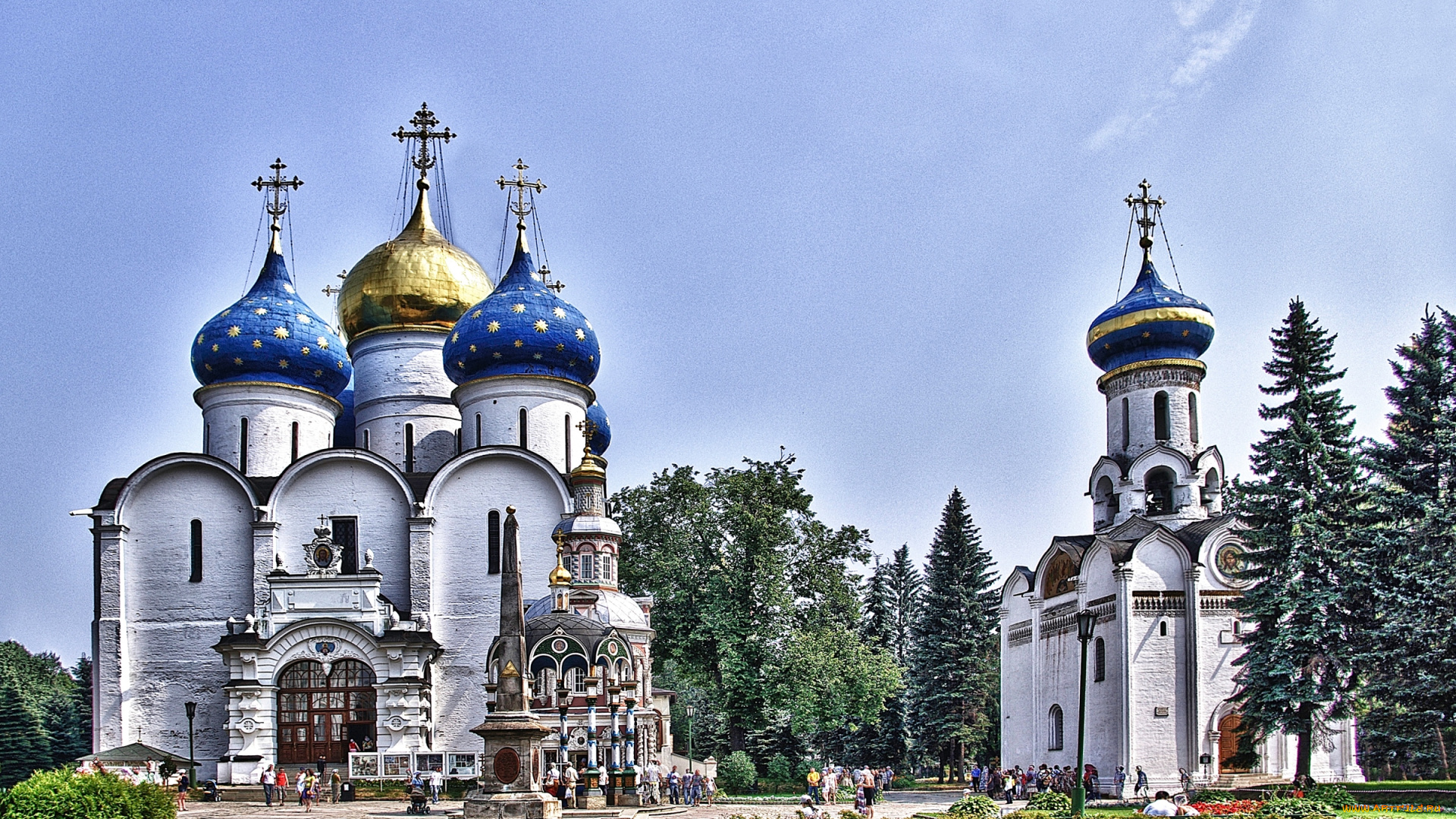 успенский, собор, сергиев, посад, города, православные, церкви, монастыри, купола, храм, кресты