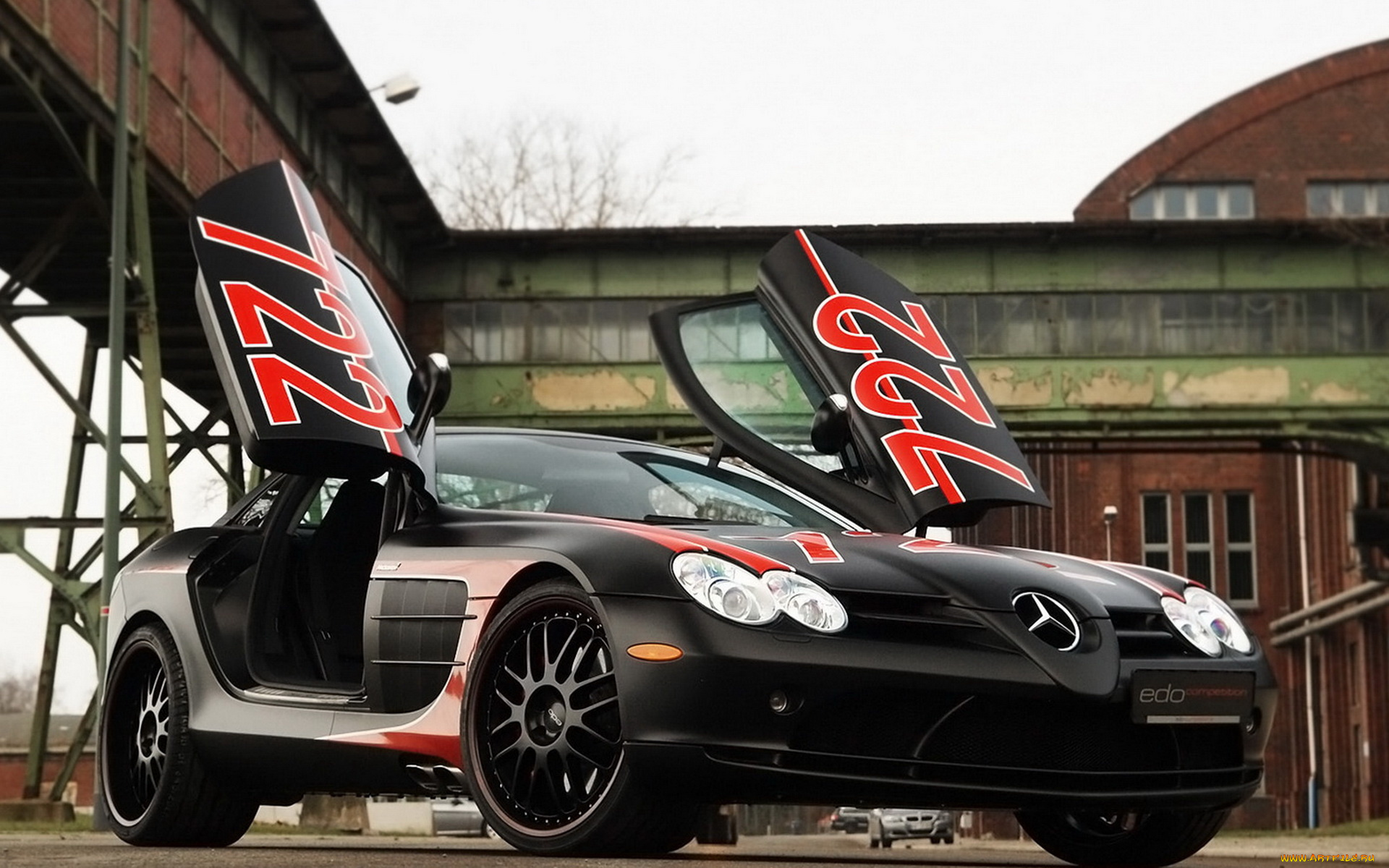 mercedes, benz, slr, автомобили, тюнинг, мерседес, двери, диски