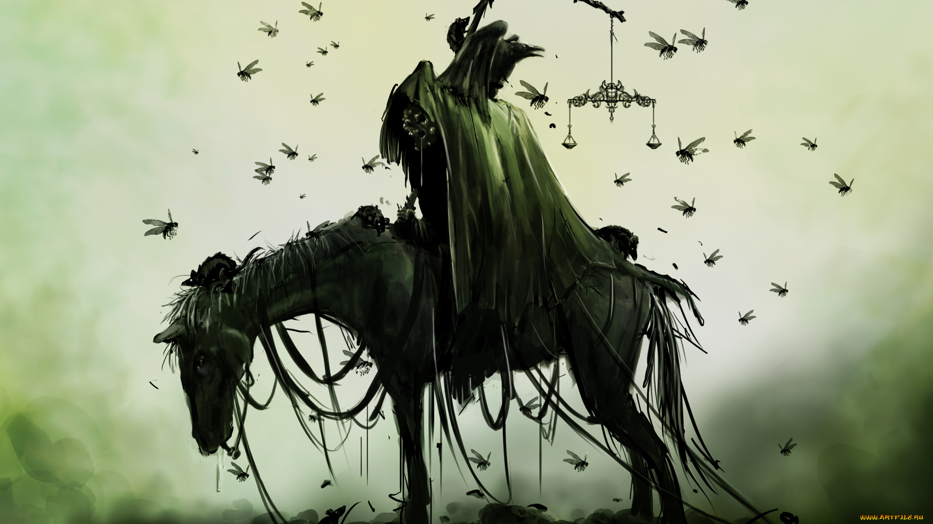 фэнтези, всадники, наездники, мухи