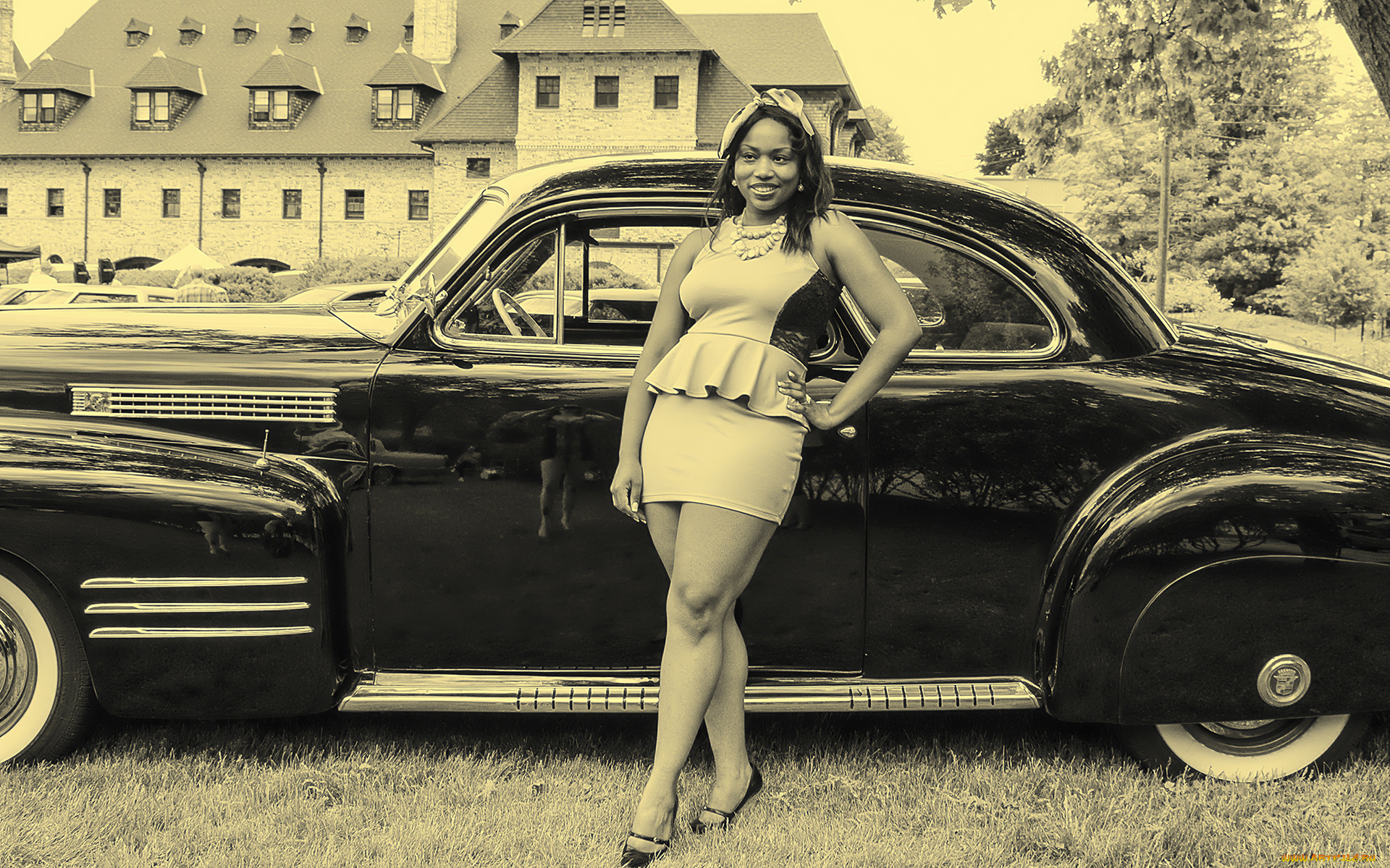 автомобили, авто, девушками, туфли, трава