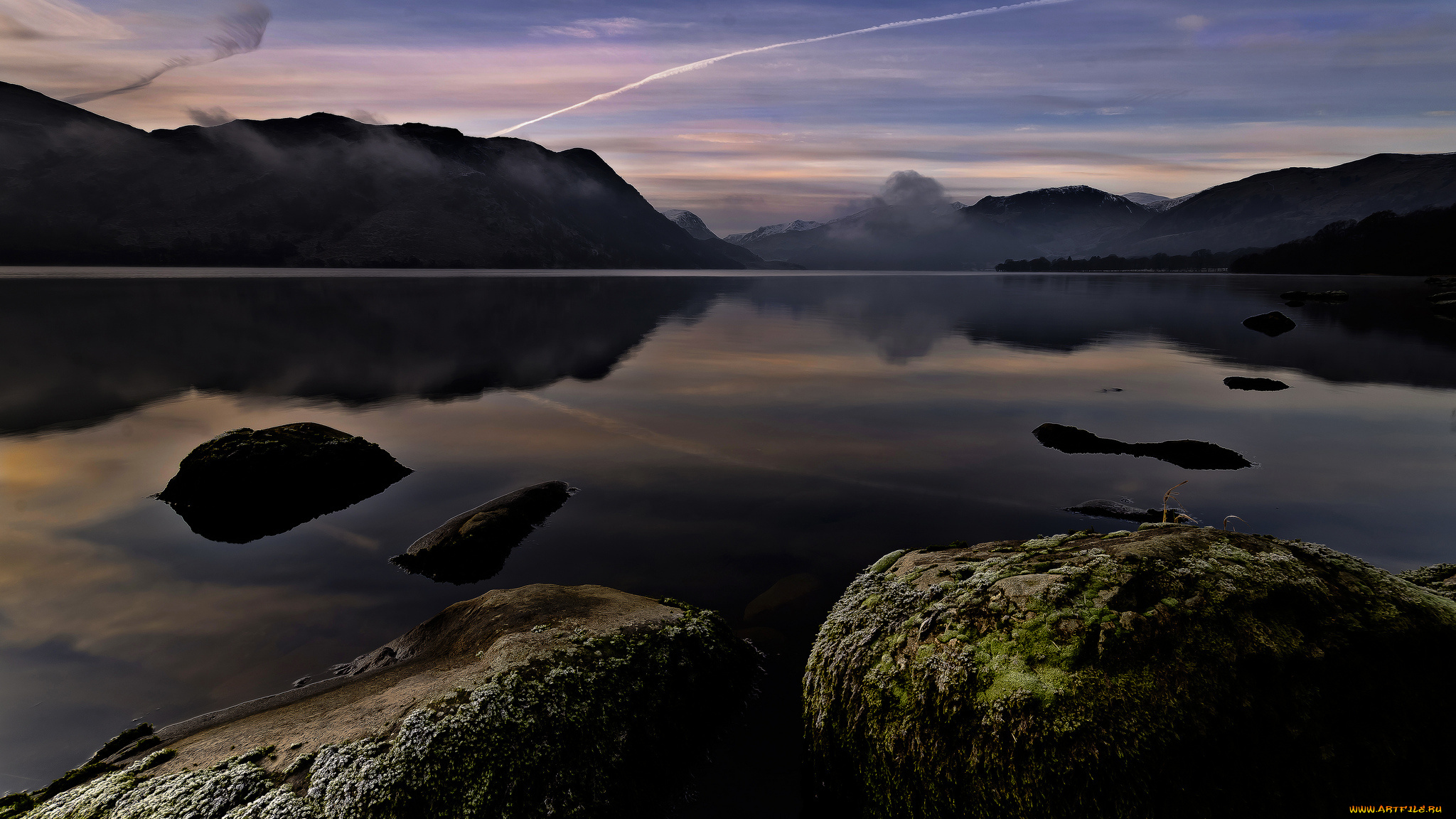 ullswater, england, природа, реки, озера, озеро, алсуотер, камни, горы