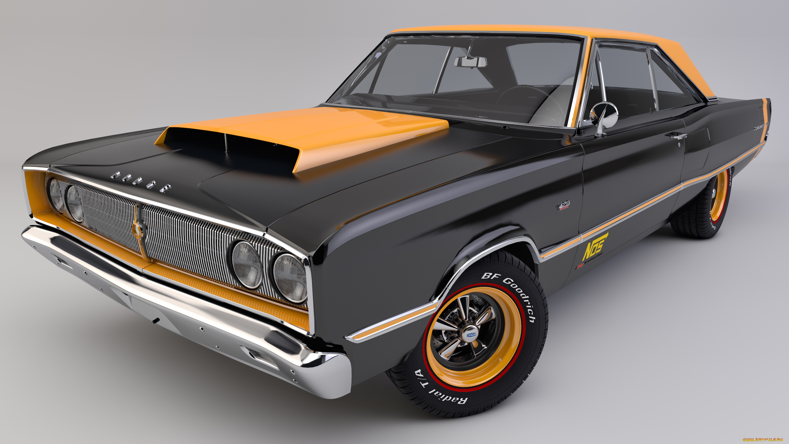 автомобили, 3д, 1967, dodge, coronet