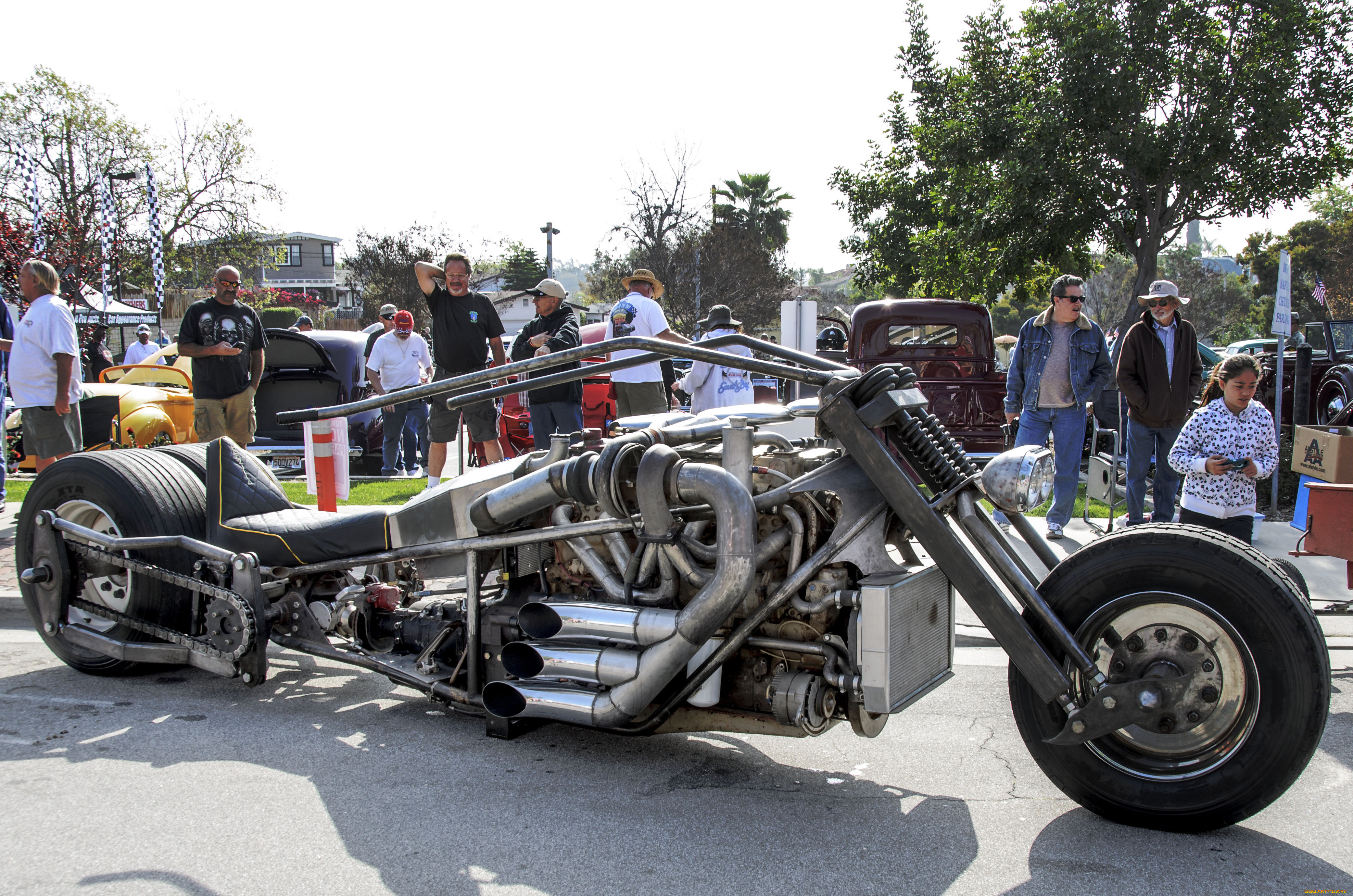 мотоциклы, customs, люди