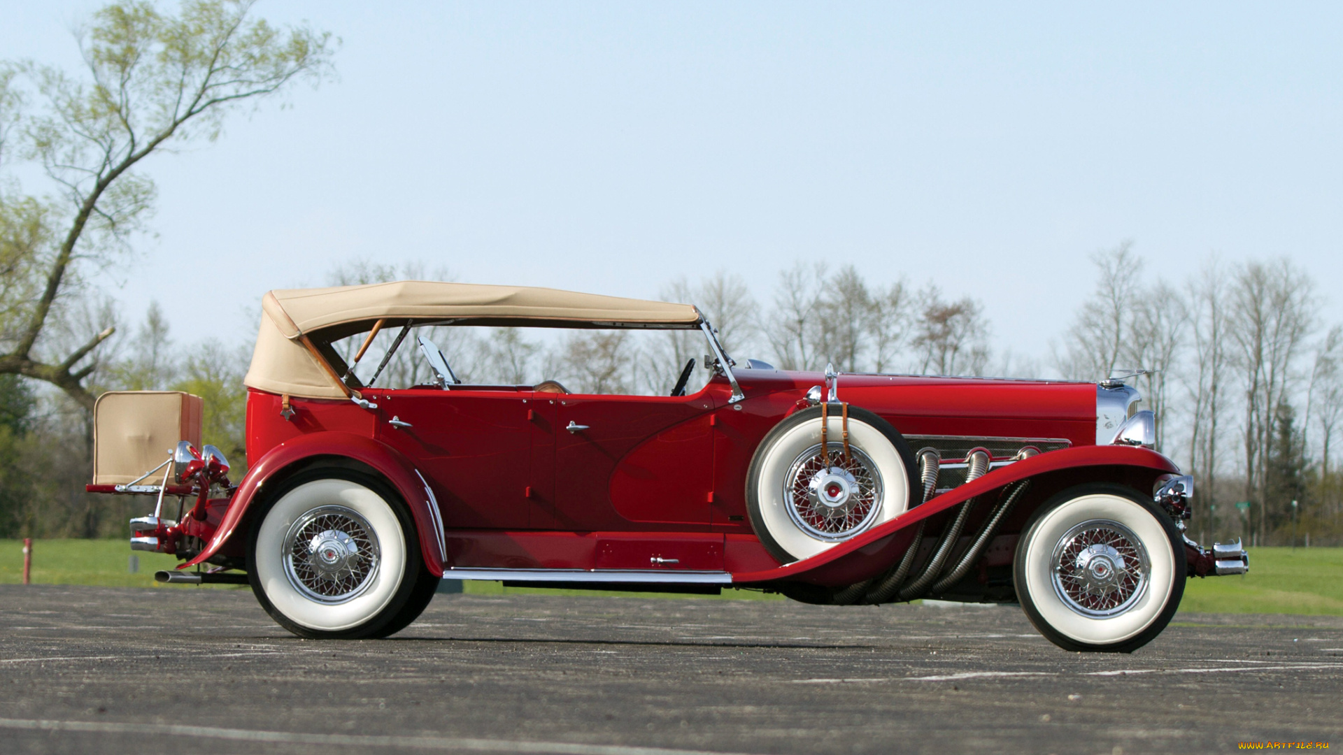 автомобили, duesenberg, красный, dual, city, lagrande-union, phaeton, swb, 1934г, cowl, sj, 523-2552