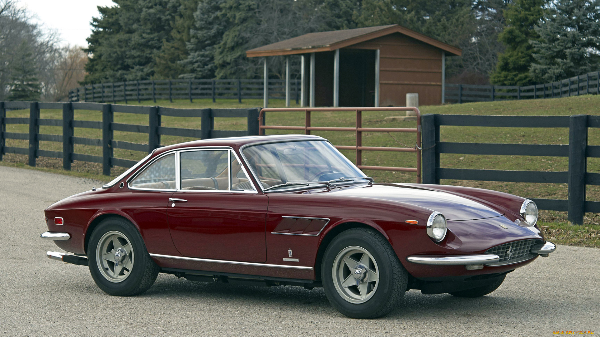 автомобили, ferrari, 10581, speciale, 365, gtc, вышневый