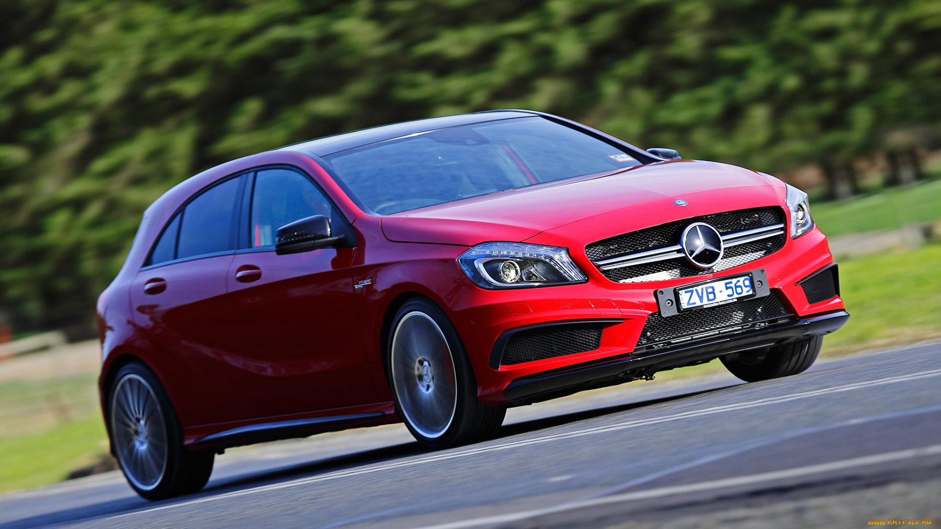 автомобили, mercedes-benz, w176, au-spec, amg, a, 45, красный, 2013г