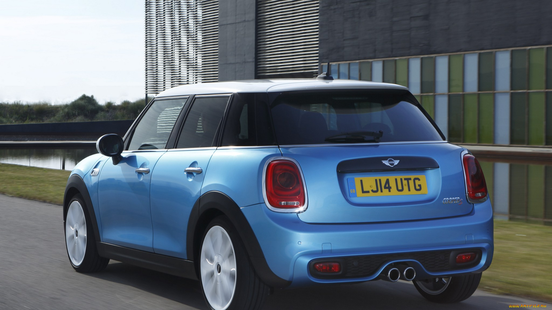 автомобили, mini, cooper, s, 5-door, голубой, 2014