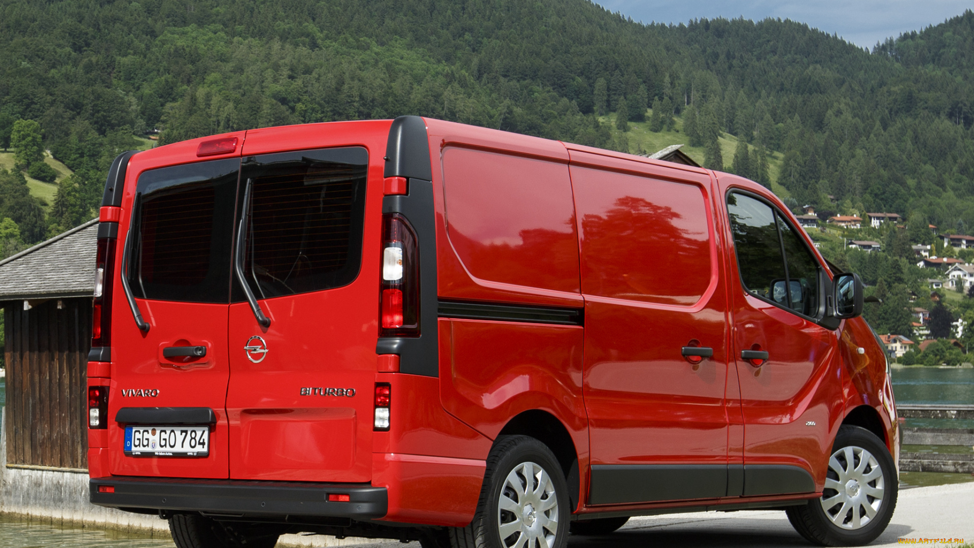 автомобили, opel, biturbo, van, vivaro, красный, 2014г