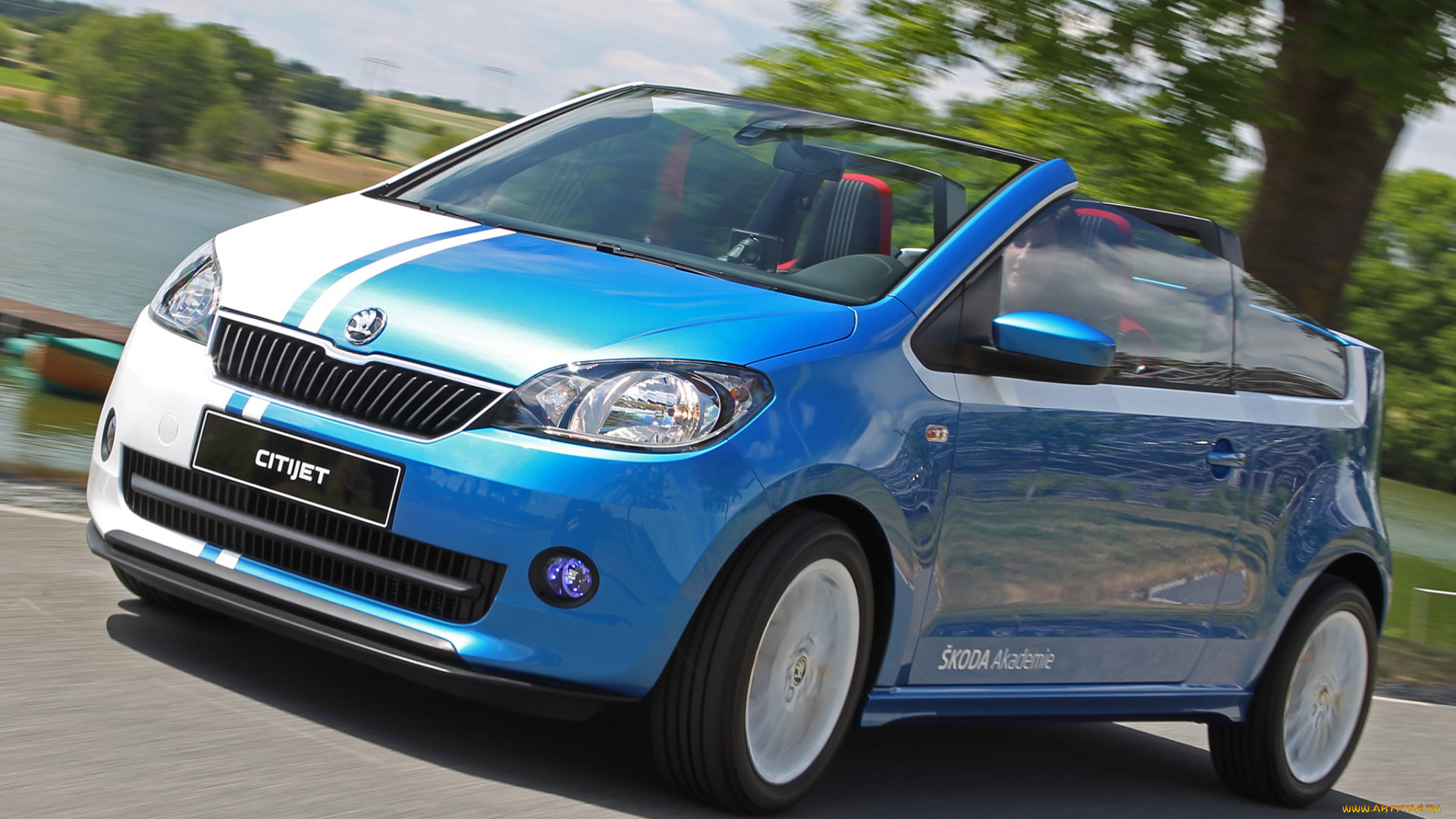 автомобили, skoda, citijet, 2014г, синий