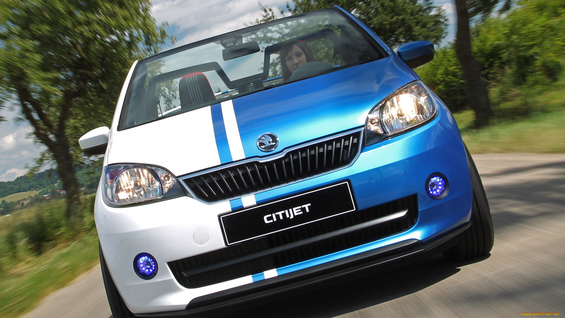 автомобили, skoda, citijet, 2014г, синий