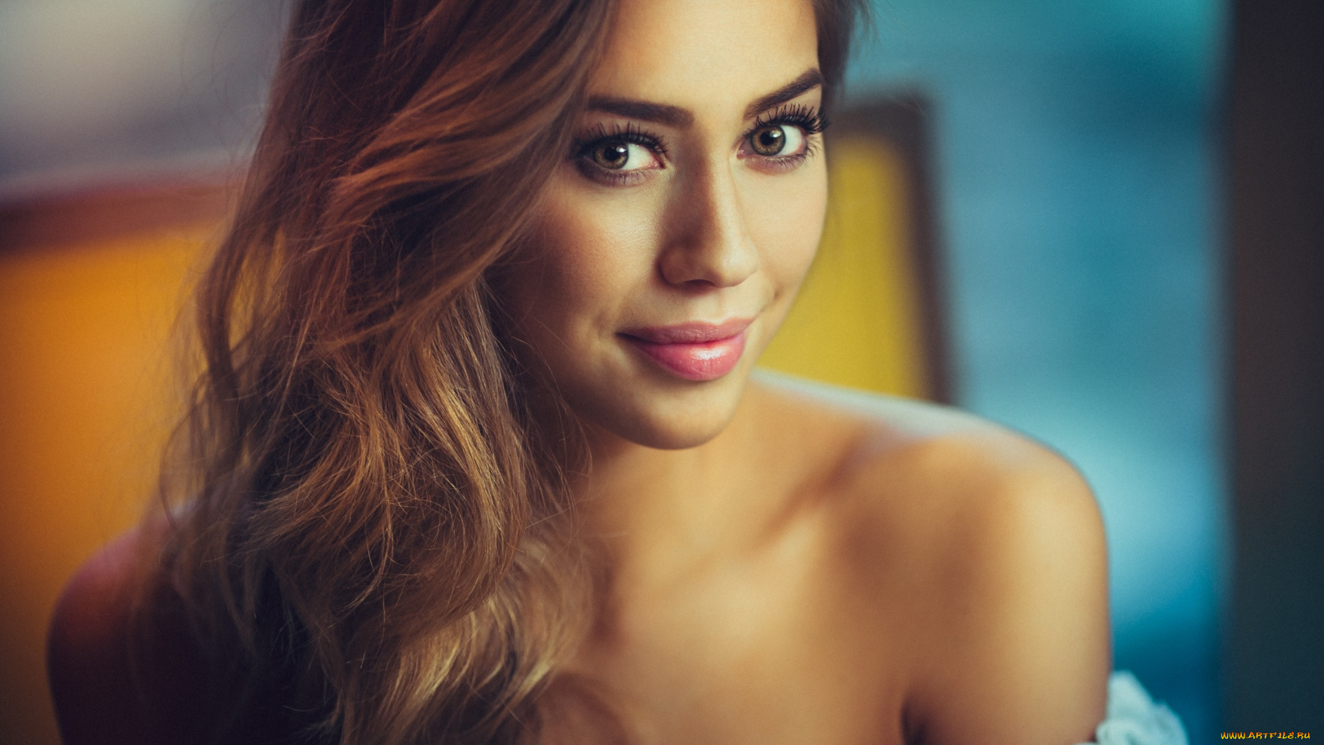 девушки, kenza, zouiten, плечи