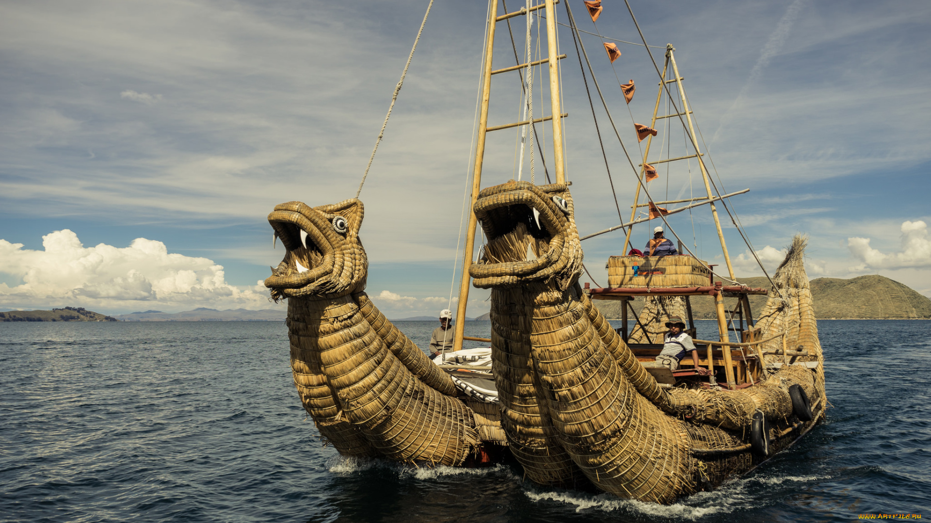 корабли, катамараны, и, тримараны, тростниковая, лодка