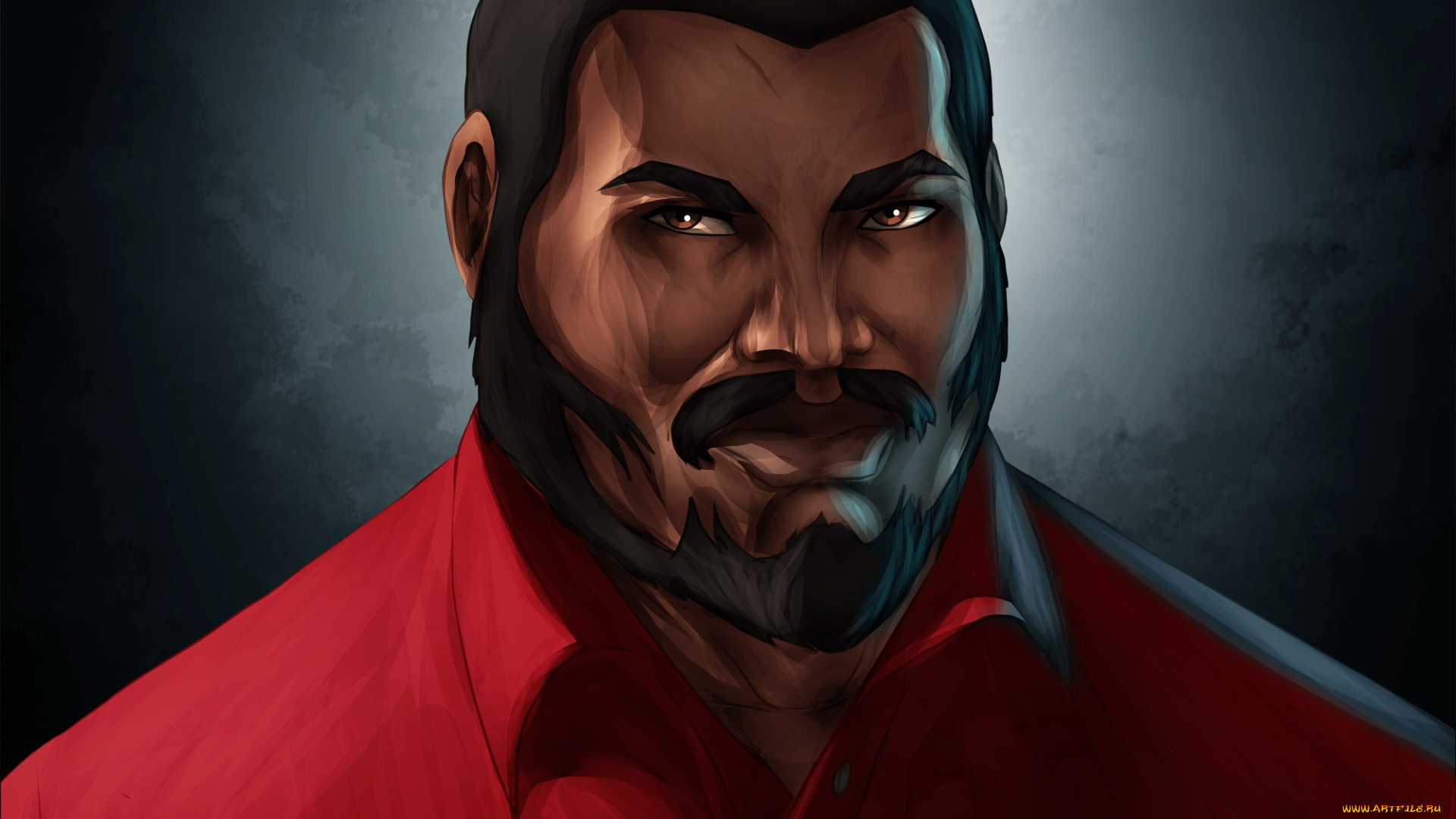 рисованные, люди, улыбка, взгляд, мужчина