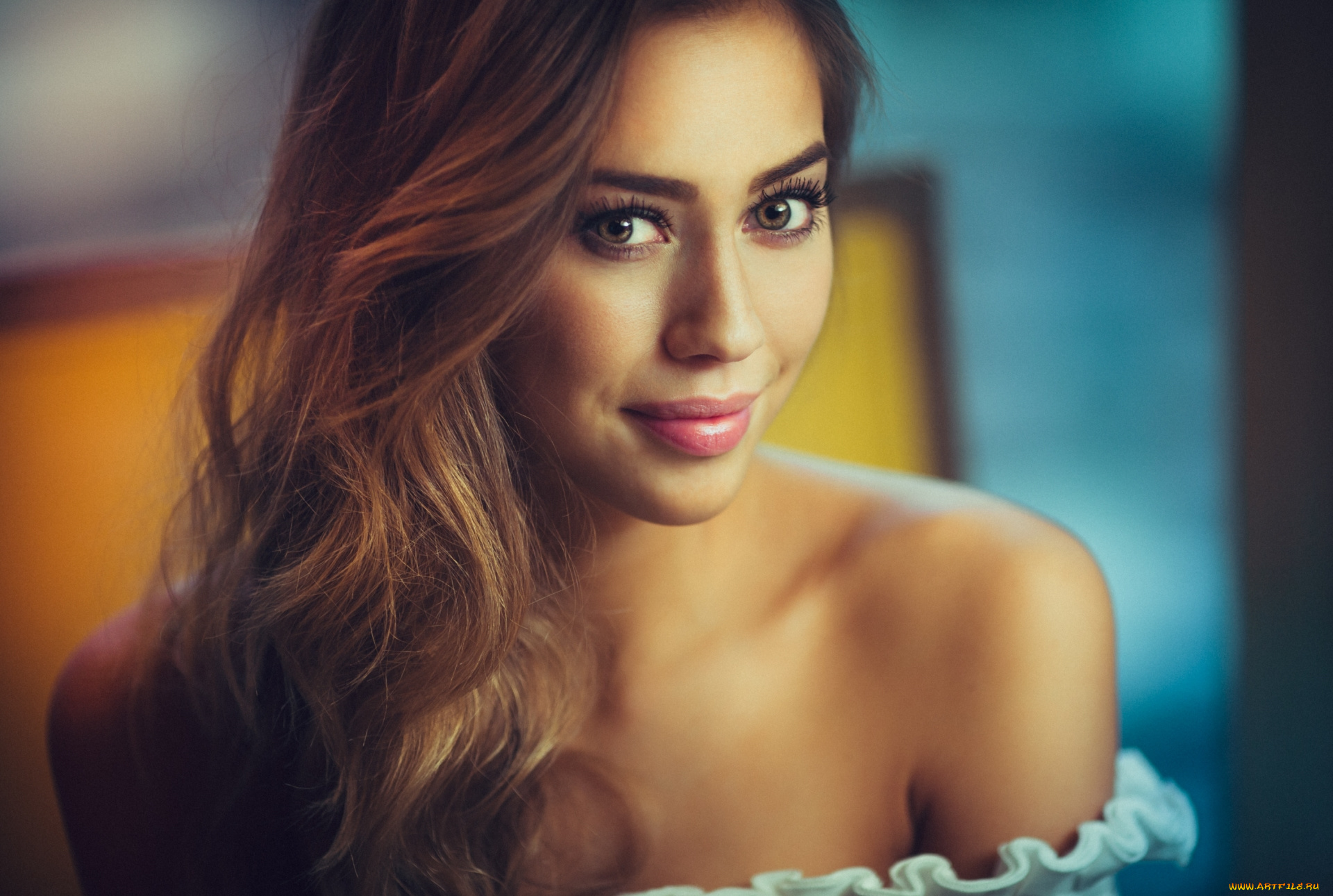 девушки, kenza, zouiten, плечи