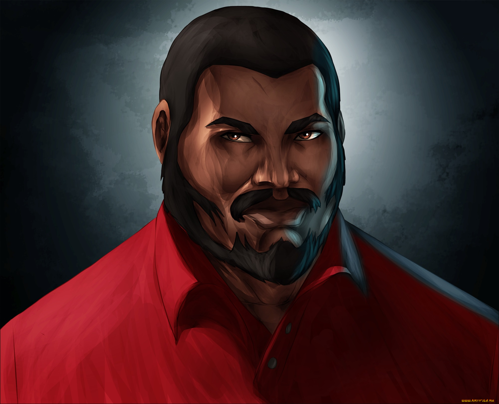 рисованные, люди, улыбка, взгляд, мужчина