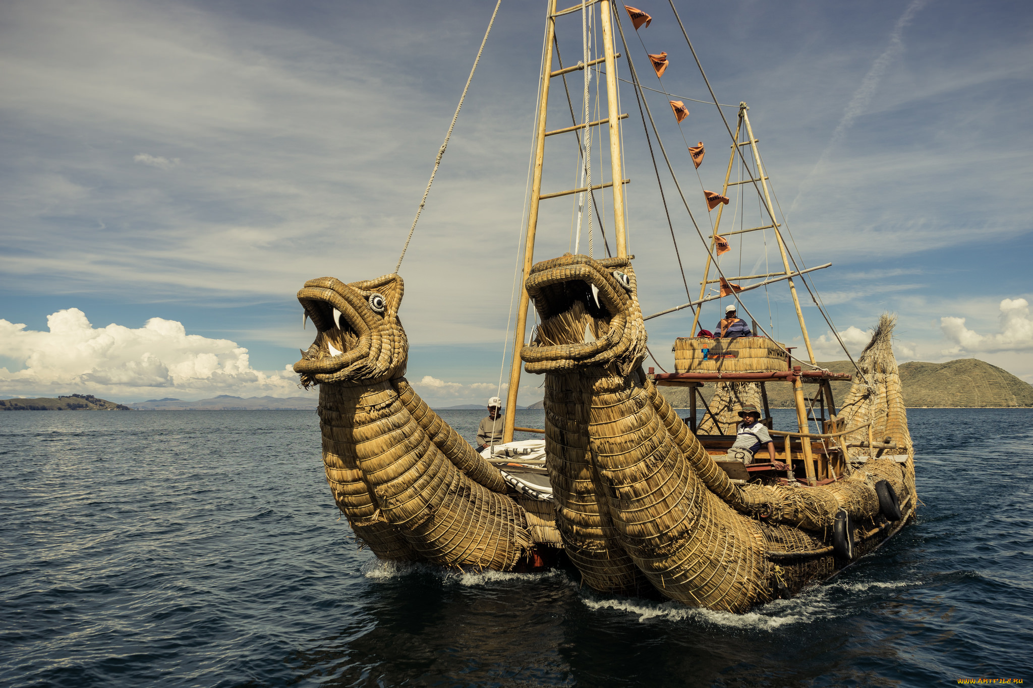 корабли, катамараны, и, тримараны, тростниковая, лодка