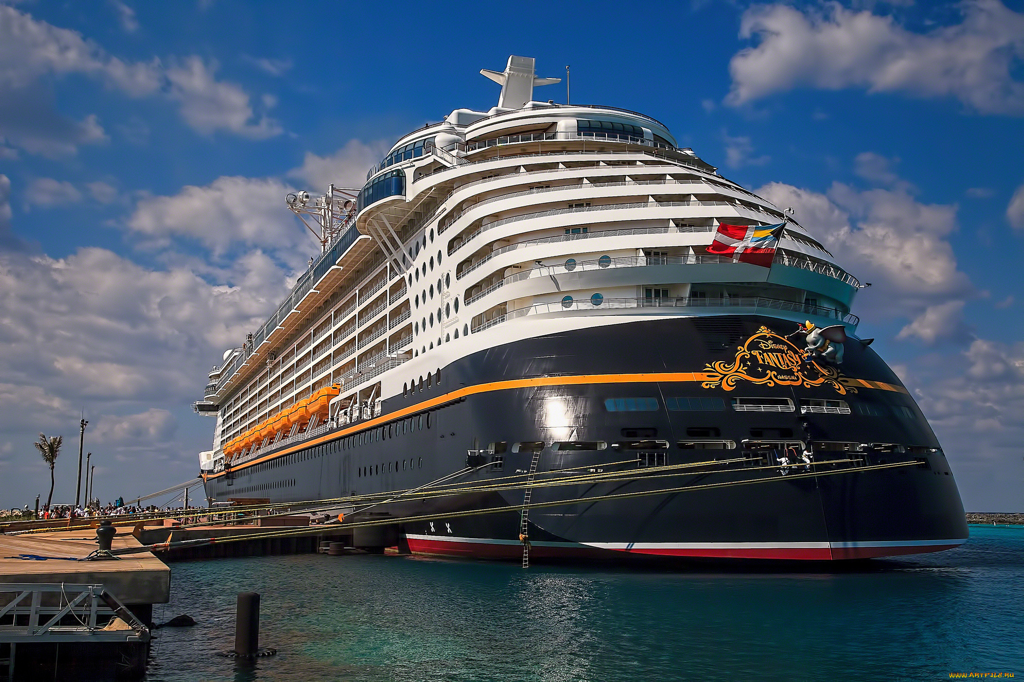 корабли, лайнеры, причал, корма, швартовы, судно