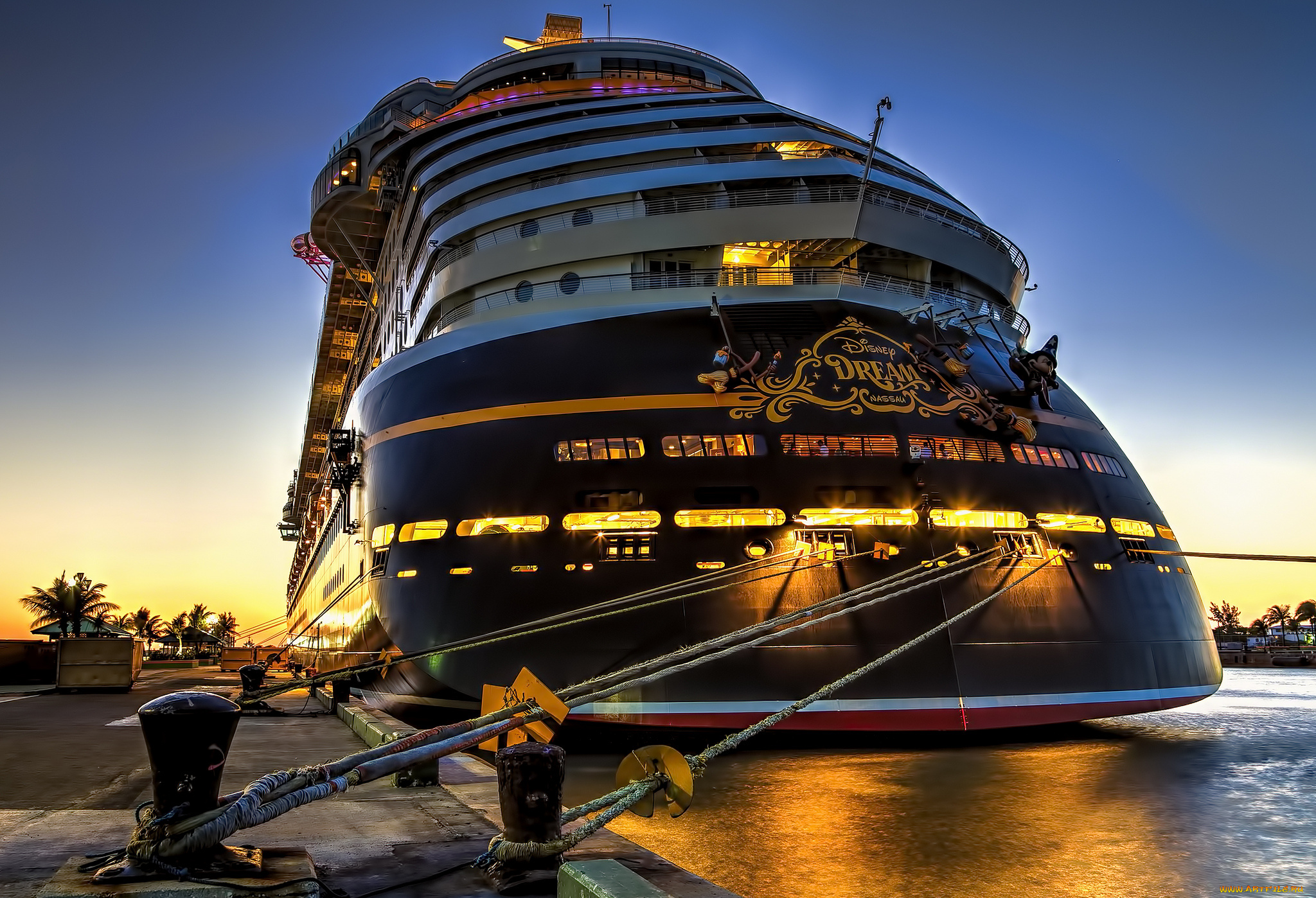 disney, dreaming, корабли, лайнеры, швартовы, корма, судно, причал