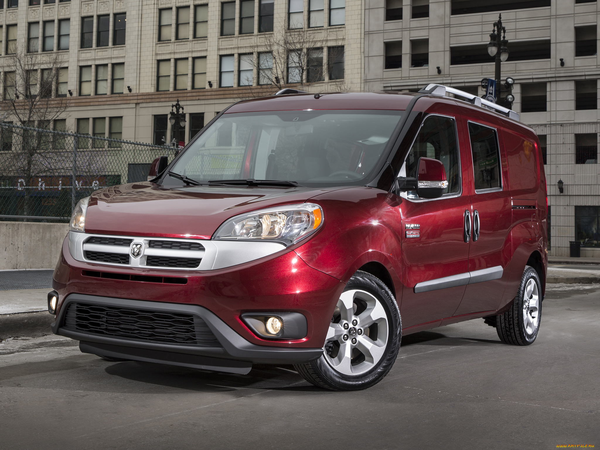 автомобили, dodge, 2015г, красный, wagon, ram, promaster, slt, city