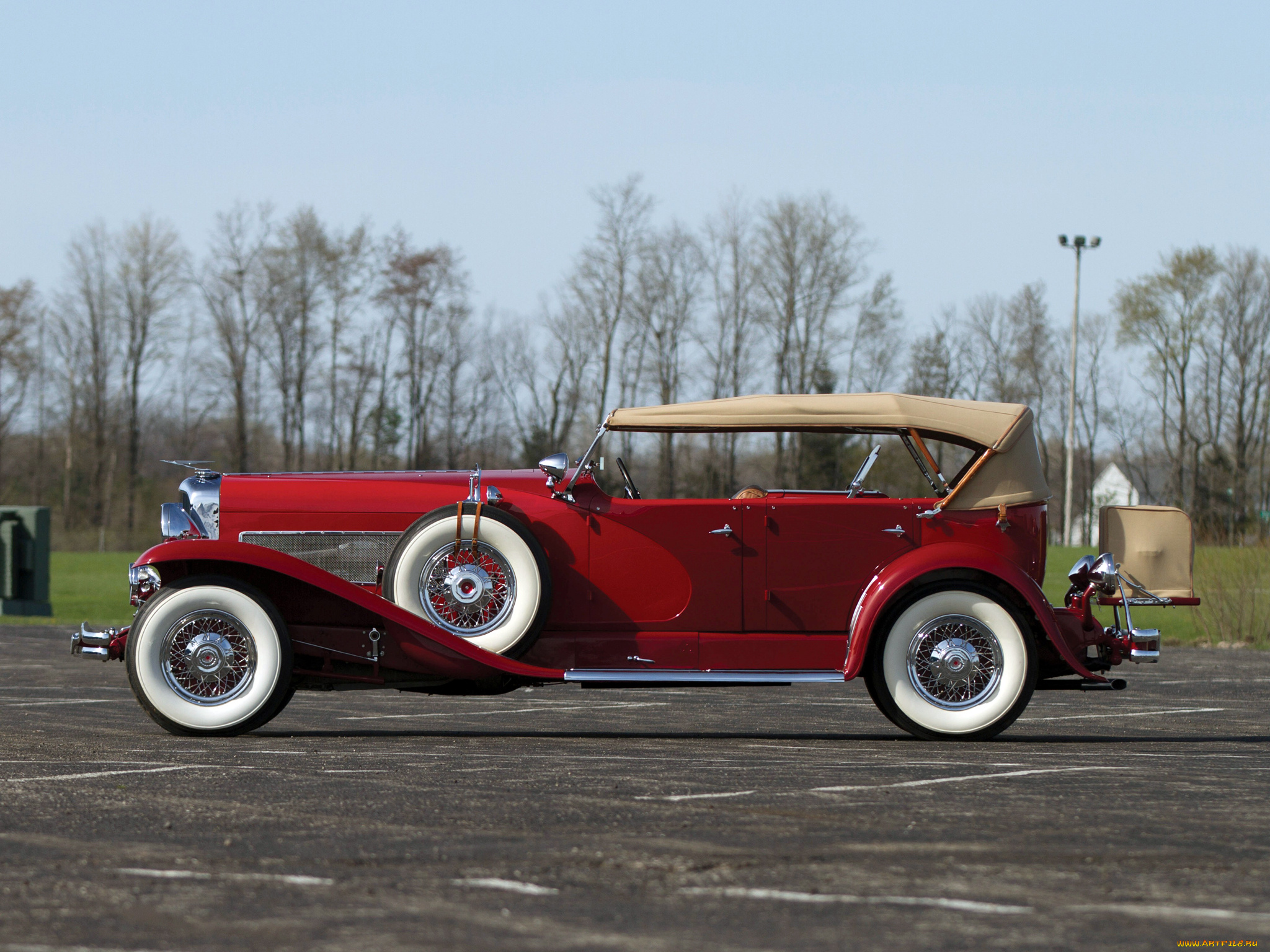 автомобили, duesenberg, cowl, lagrande-union, swb, dual, sj, 523-2552, 1934г, city, phaeton, красный