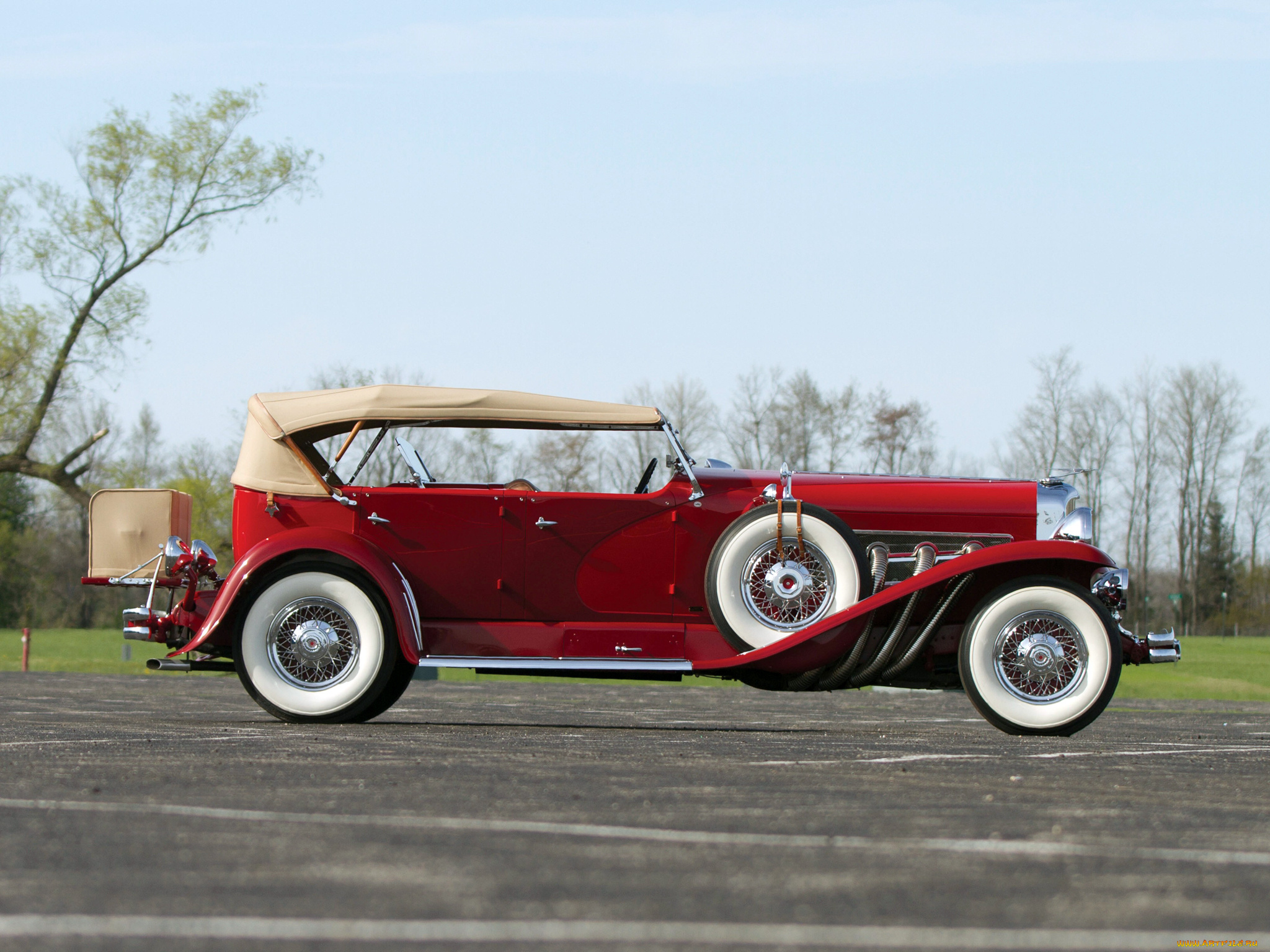 автомобили, duesenberg, красный, dual, city, lagrande-union, phaeton, swb, 1934г, cowl, sj, 523-2552