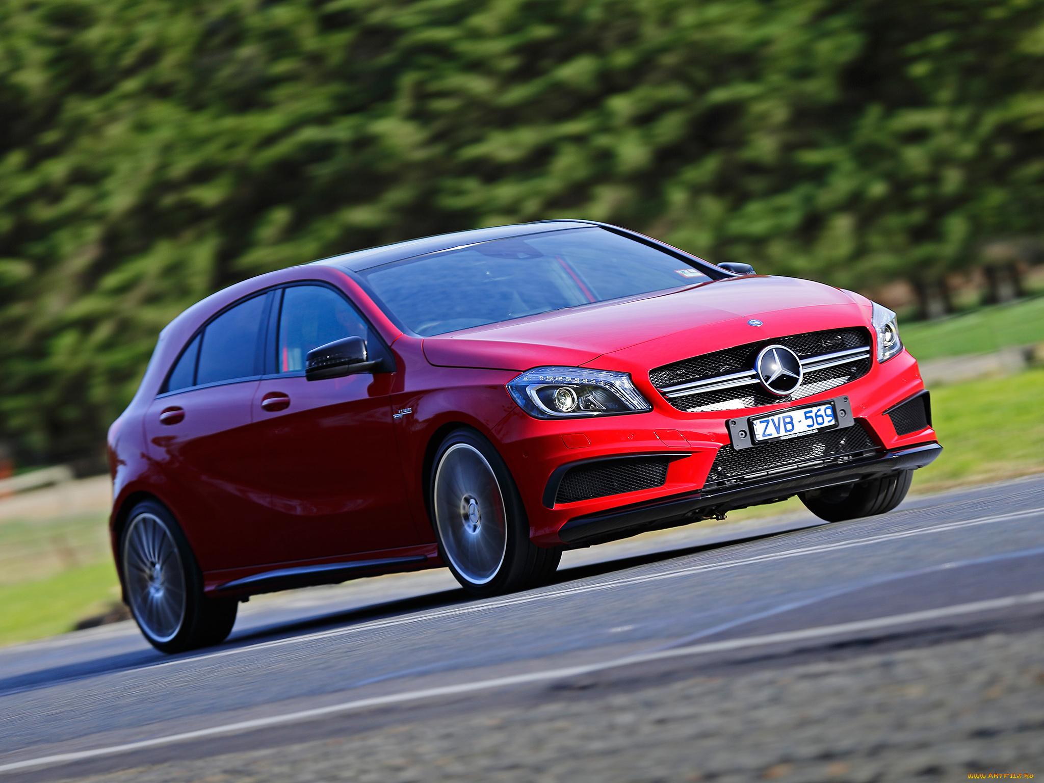 автомобили, mercedes-benz, w176, au-spec, amg, a, 45, красный, 2013г