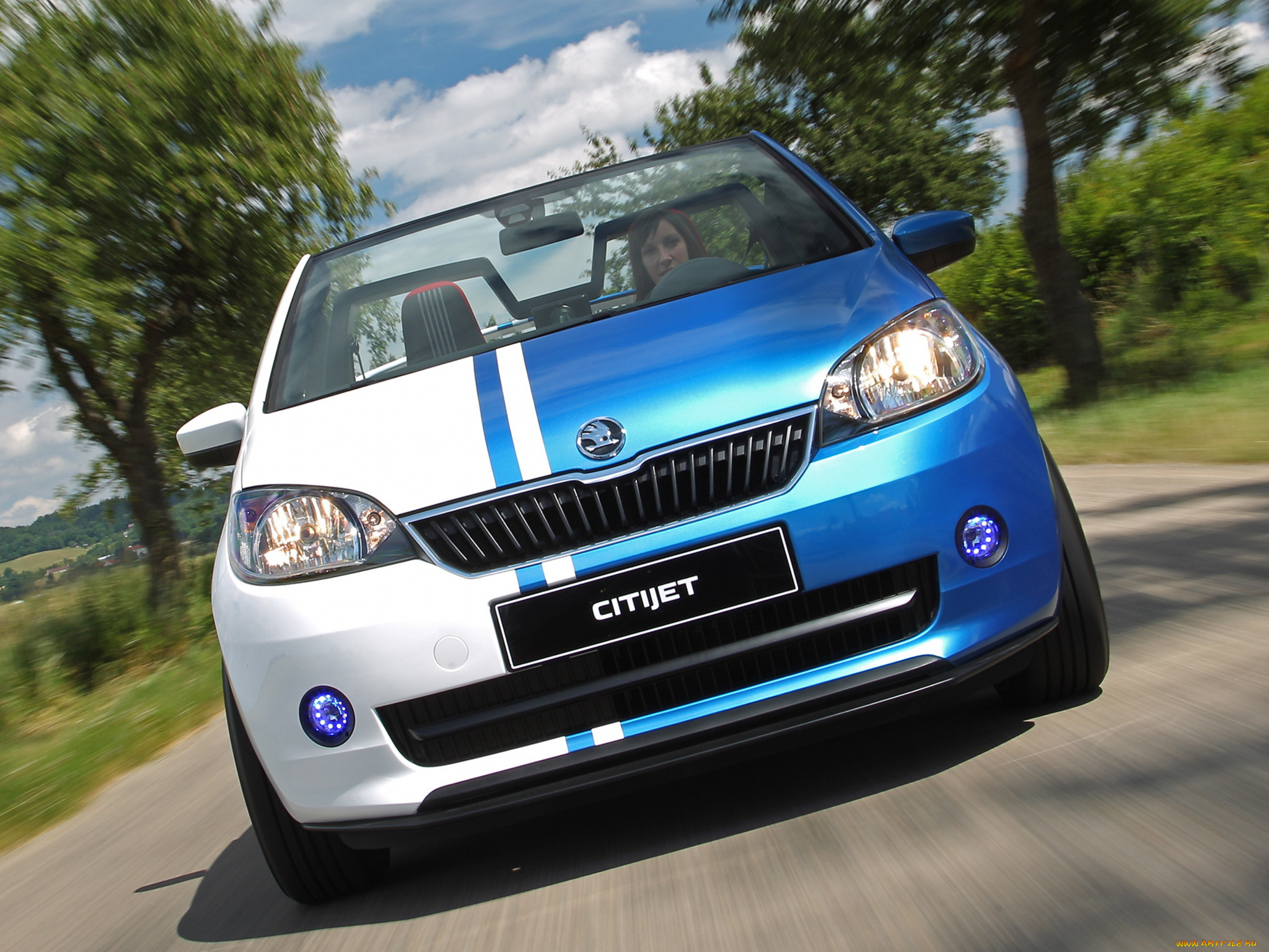 автомобили, skoda, citijet, 2014г, синий