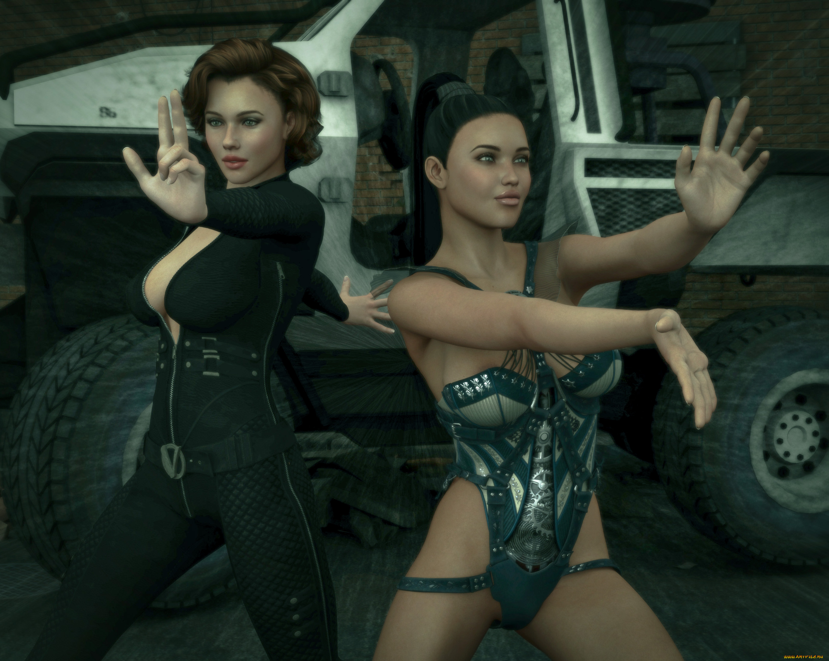 3д, графика, фантазия, , fantasy, поза, девушки