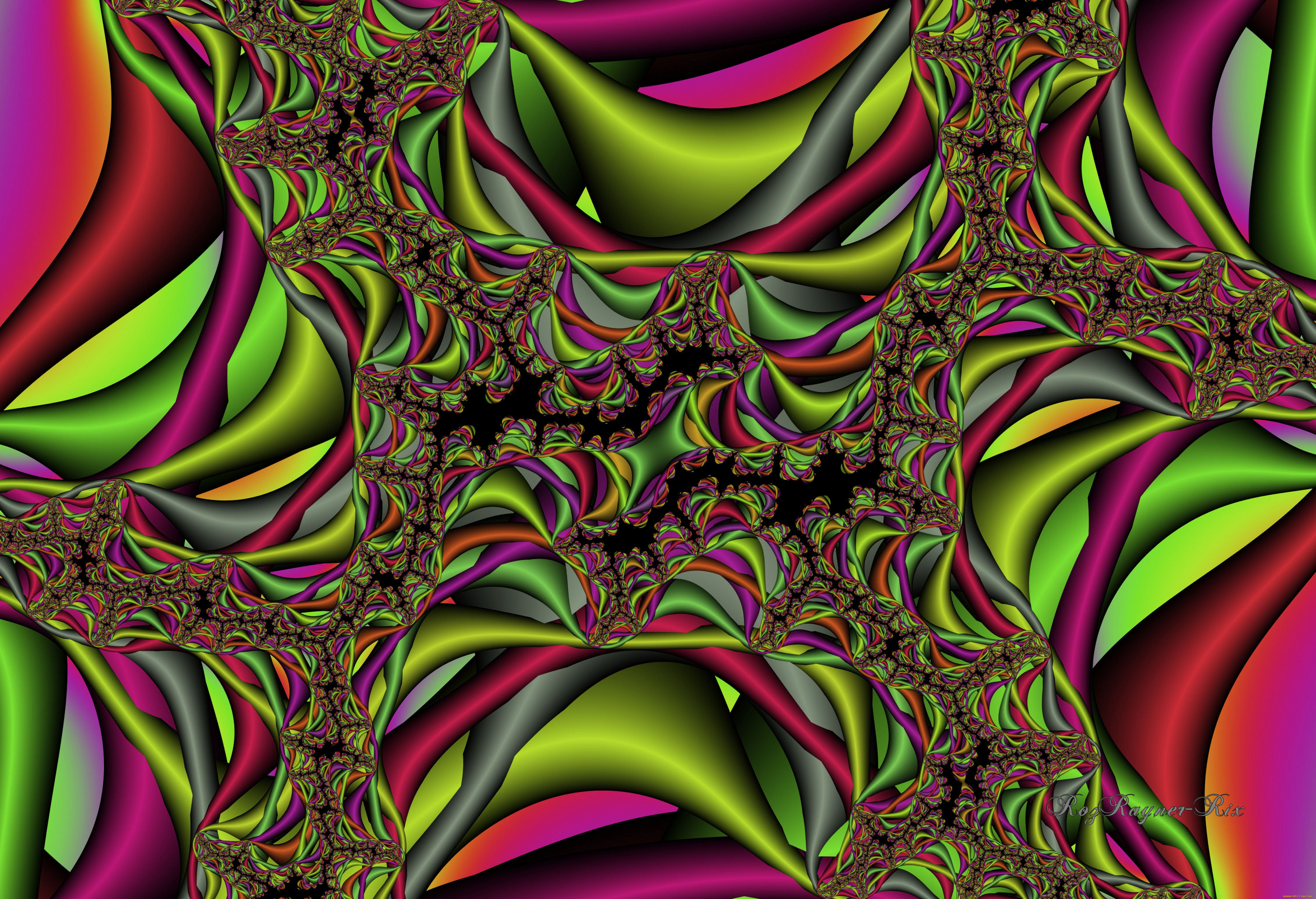 3д, графика, фракталы, , fractal, фон, узор, цвета