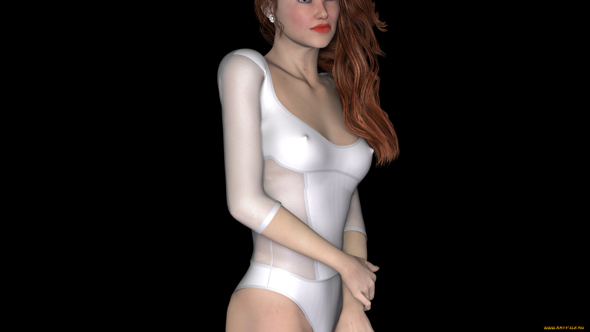 3д, графика, люди, , people, девушка, взгляд, фон