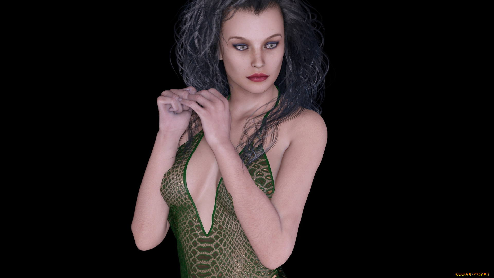 3д, графика, люди, , people, фон, взгляд, девушка