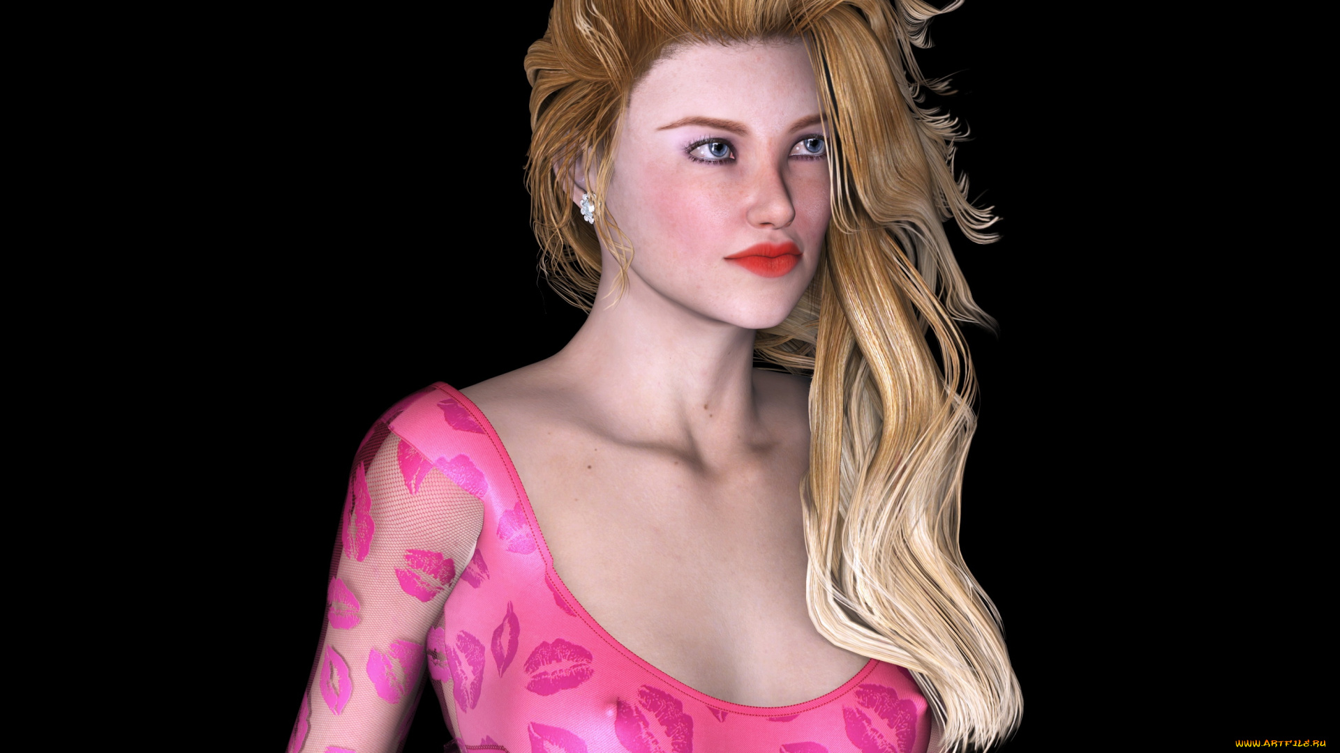 3д, графика, люди, , people, фон, взгляд, девушка