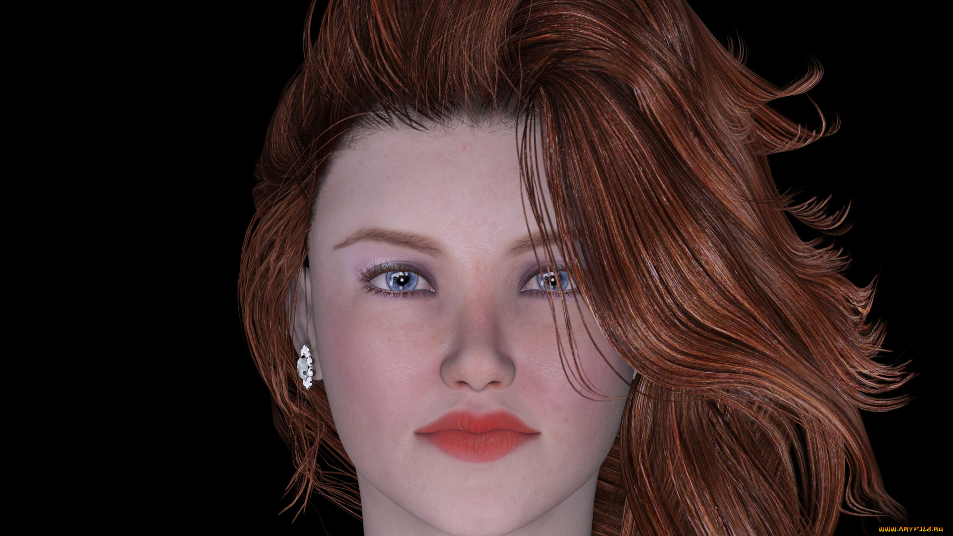 3д, графика, портрет, , portraits, девушка, взгляд, фон